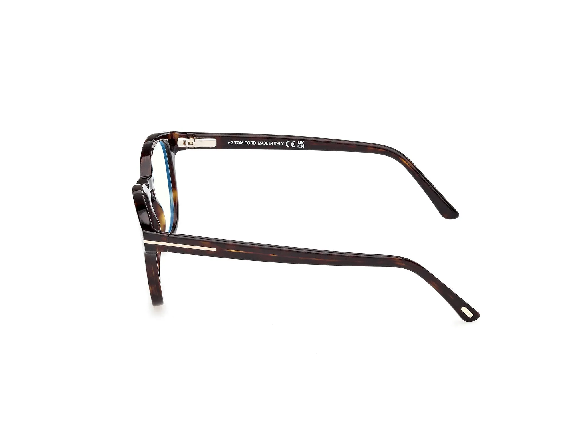 TOM FORD FT5532-B 52N Montature da vista Acetato Havana Verde Rotonda Normale - immagine 3
