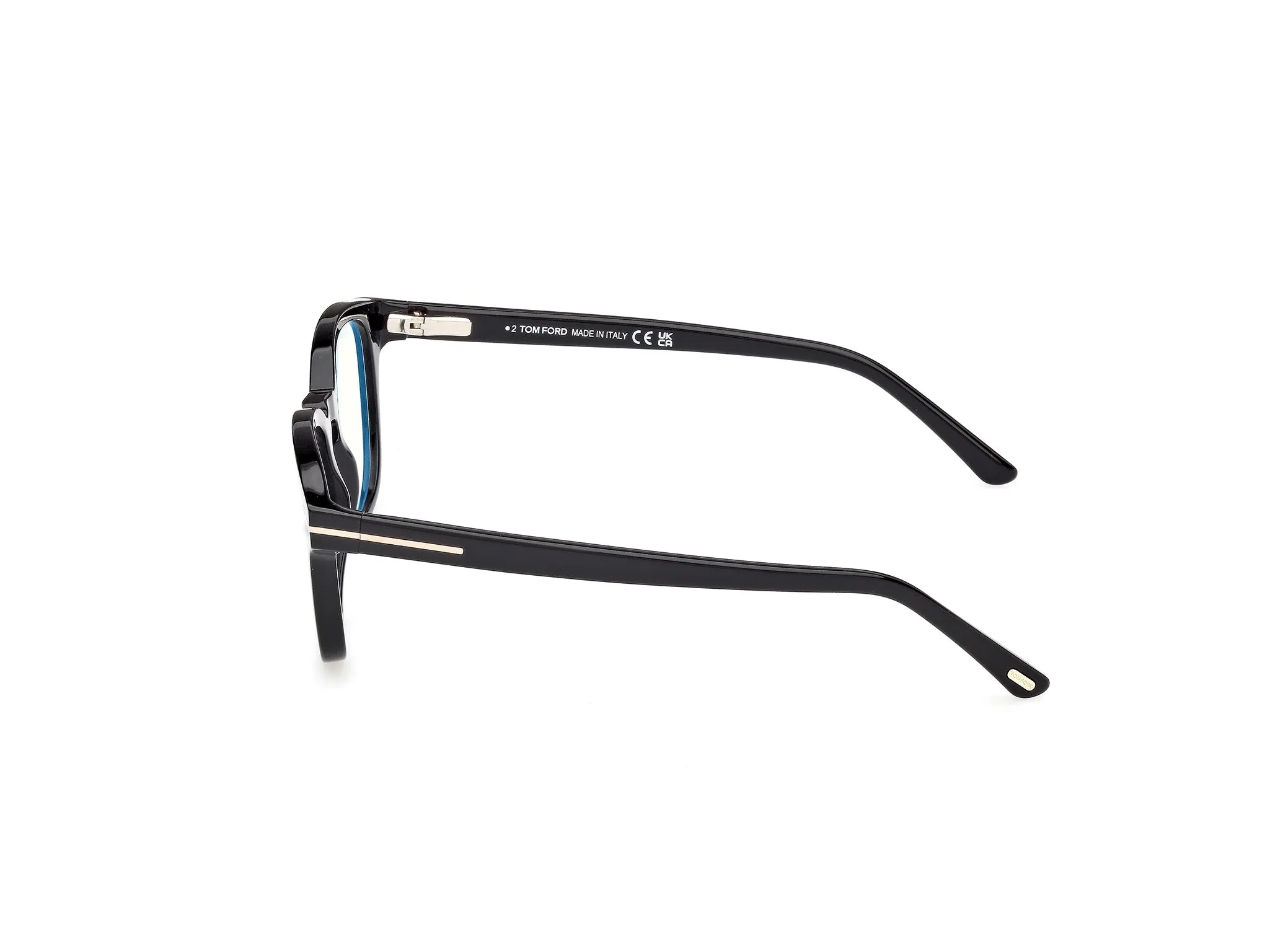 TOM FORD FT5532-B 01D Montature da vista Acetato Nero Fumo Rotonda Polarizzata - immagine 3