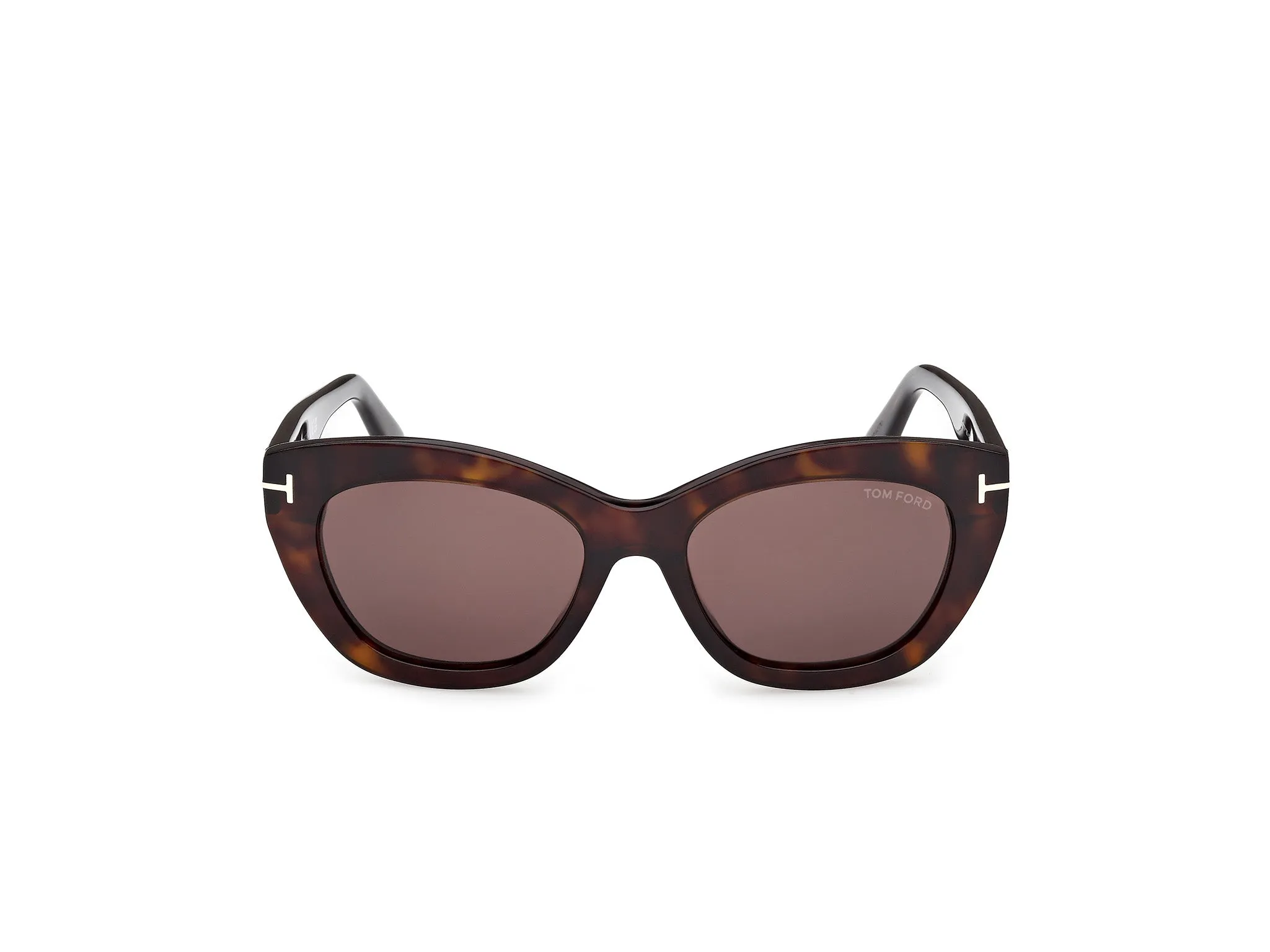 TOM FORD FT1285 LINDA-02 52E Occhiali da sole Acetato Havana Marrone Farfalla Normale - immagine 2