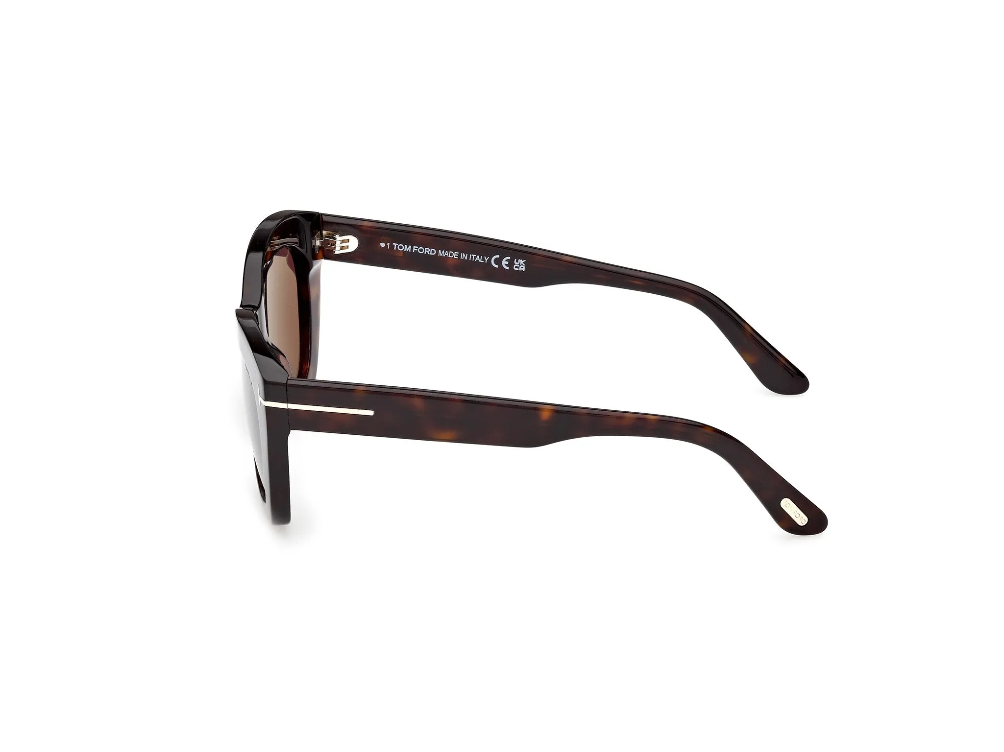 TOM FORD FT1285 LINDA-02 52E Occhiali da sole Acetato Havana Marrone Farfalla Normale - immagine 3