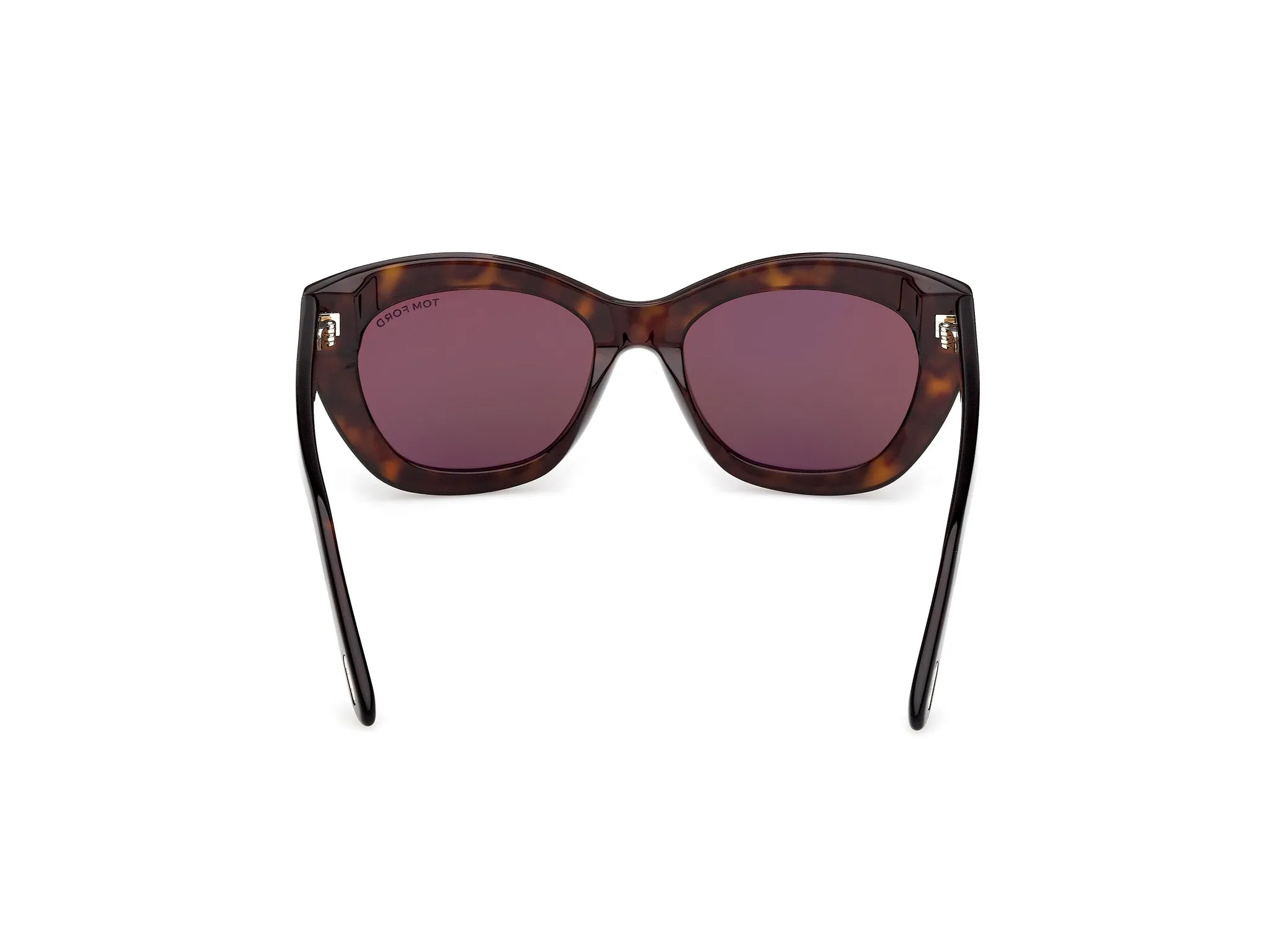 TOM FORD FT1285 LINDA-02 52E Occhiali da sole Acetato Havana Marrone Farfalla Normale - immagine 4