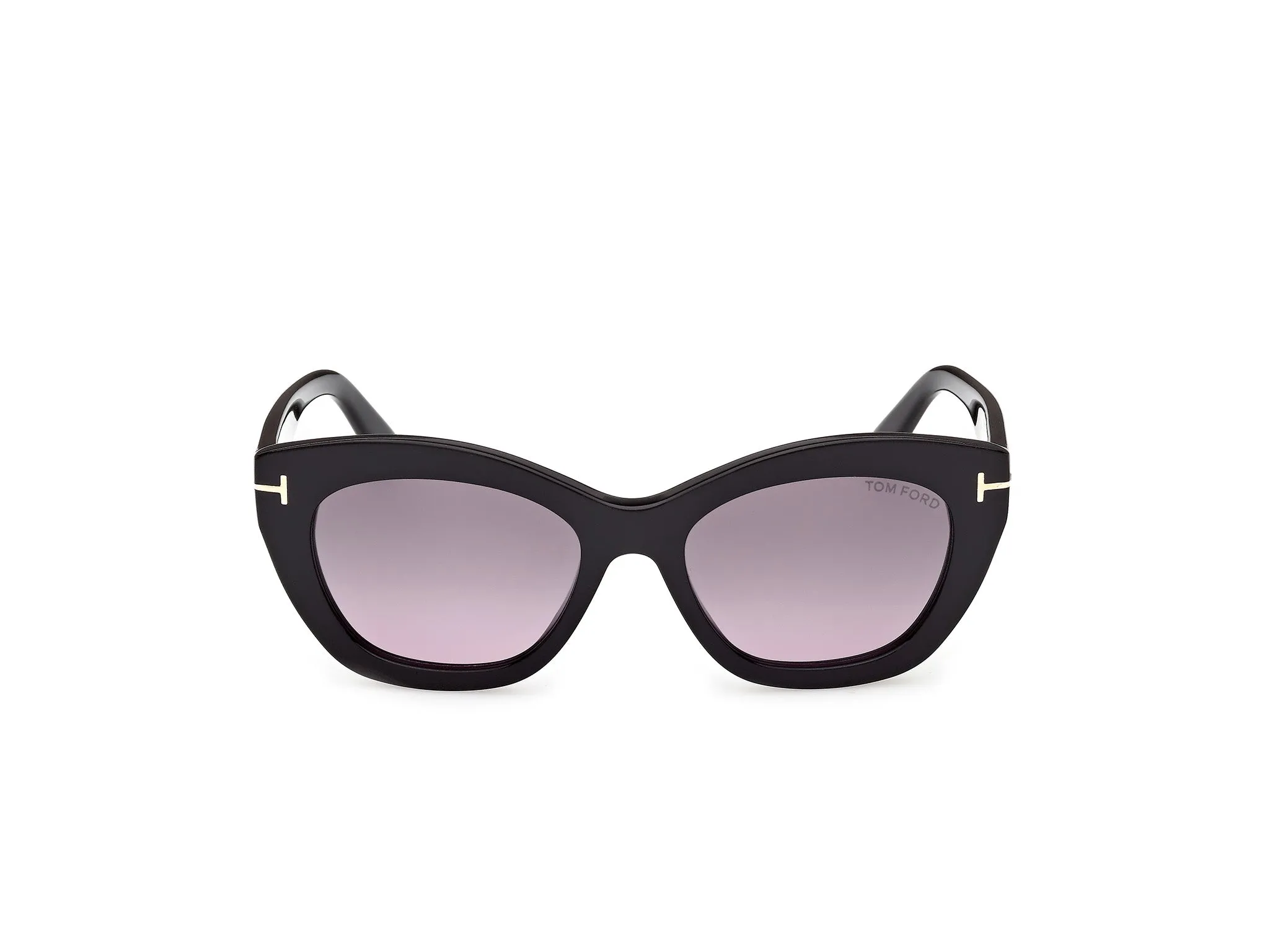 TOM FORD FT1285 LINDA-02 01B Occhiali da sole Acetato Nero Fumo Farfalla Normale - immagine 2