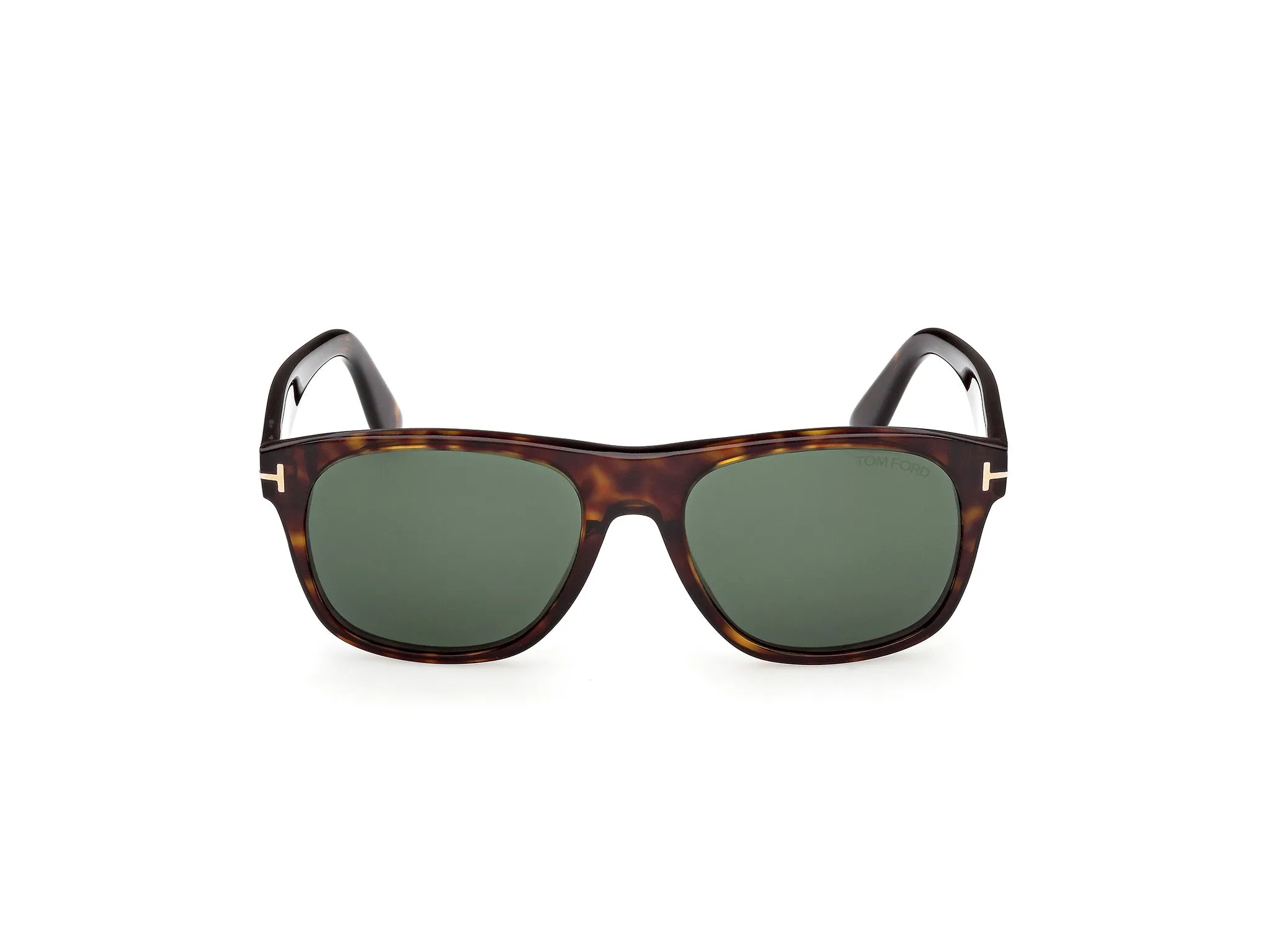 TOM FORD FT1284 MARLON-02 52N Occhiali da sole Acetato Havana Verde Squadrata Normale - immagine 2