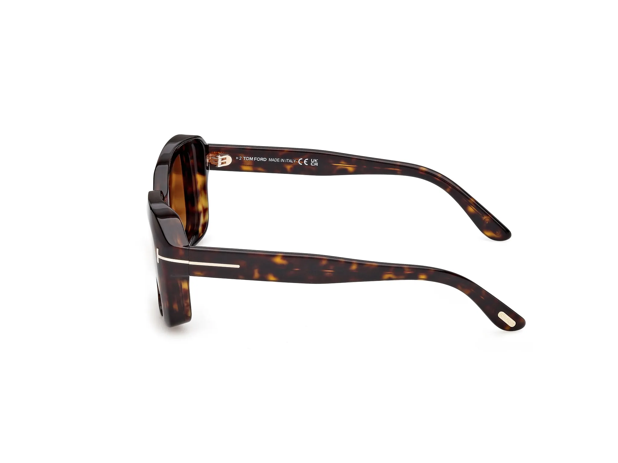 TOM FORD FT1283 NATALIA-02 52F Occhiali da sole Acetato Havana Marrone Squadrata Normale - immagine 3