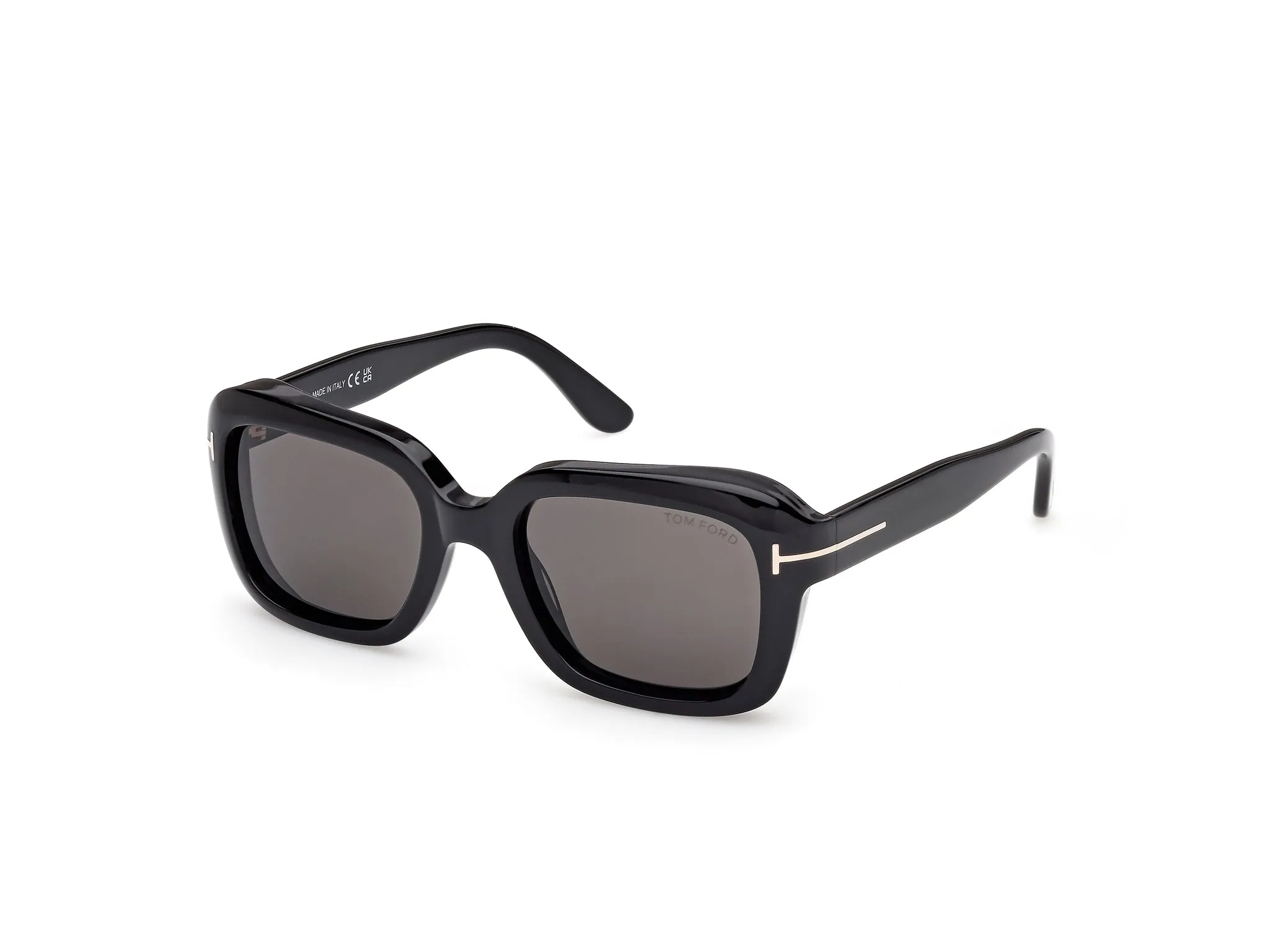 TOM FORD FT1283 NATALIA-02 01A Occhiali da sole Acetato Nero Fumo Squadrata Normale - immagine 1