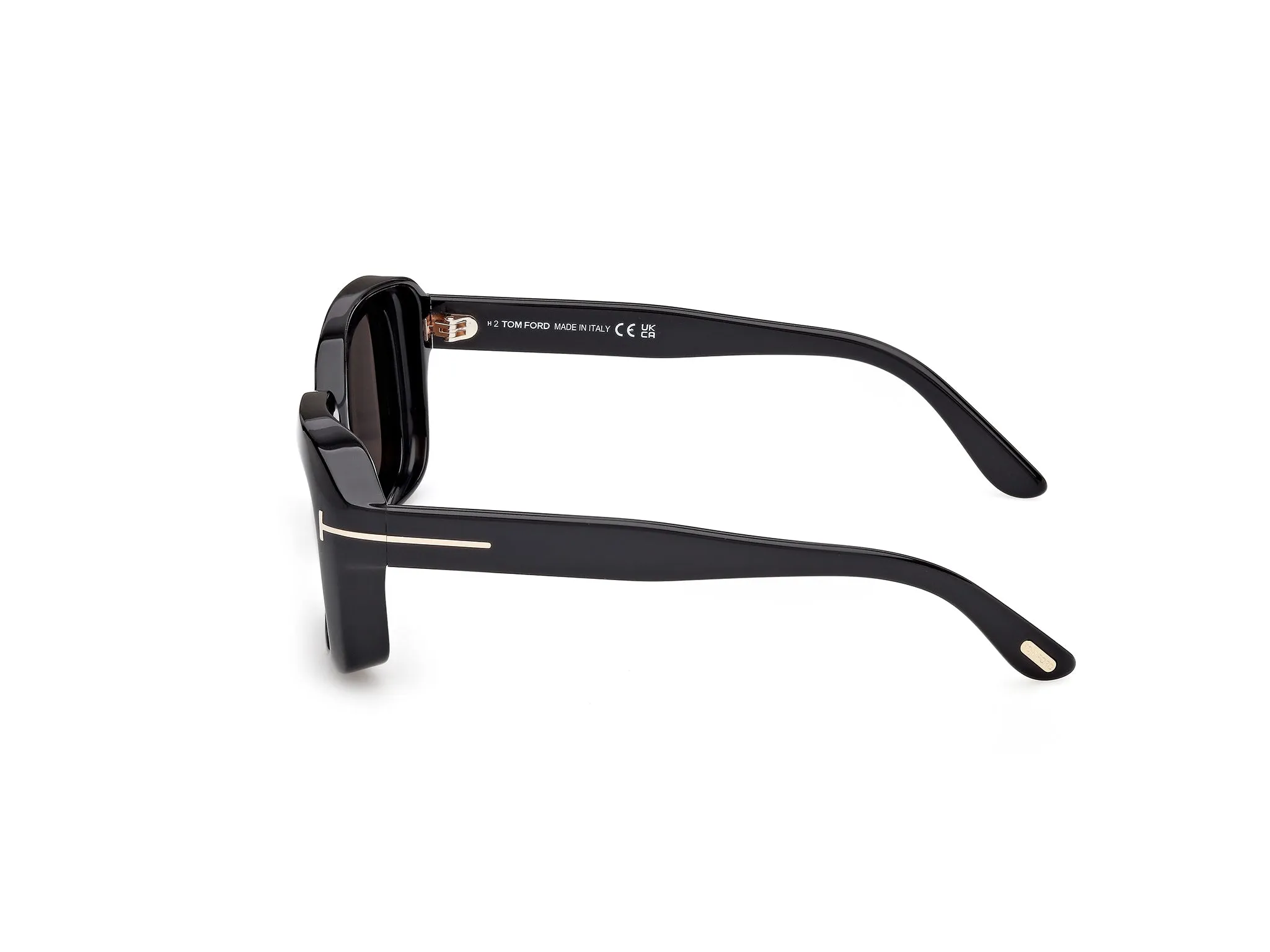 TOM FORD FT1283 NATALIA-02 01A Occhiali da sole Acetato Nero Fumo Squadrata Normale - immagine 3