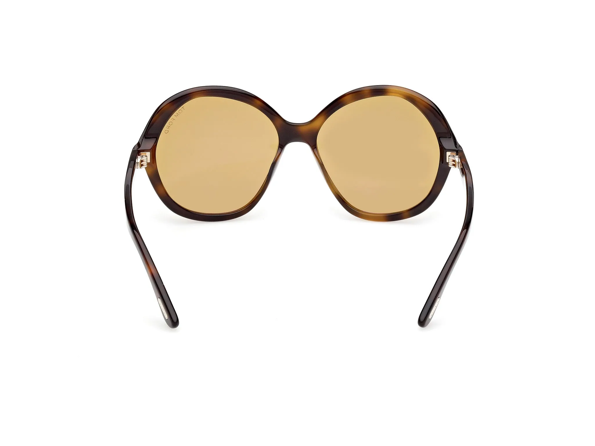 TOM FORD FT1282 ANNABELLE-02 52E Occhiali da sole Acetato Havana Giallo Rotonda Normale - immagine 4