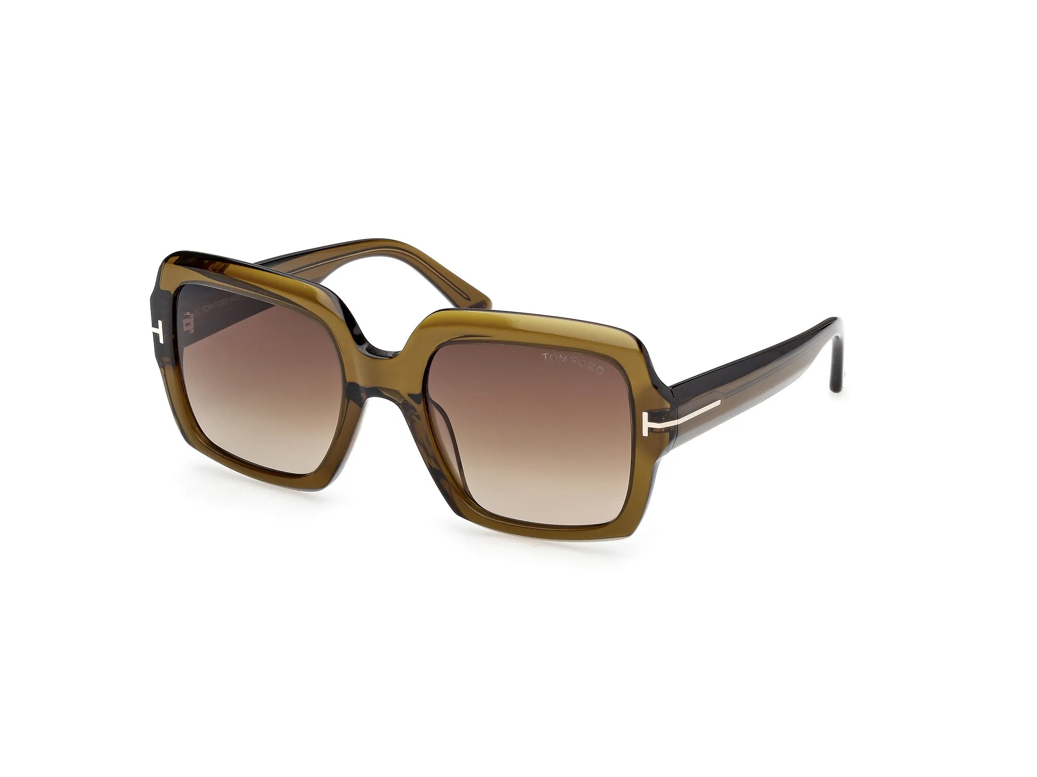 TOM FORD FT1082 KAYA 51F Occhiali da sole Acetato Grigio Marrone Squadrata Normale - immagine 1