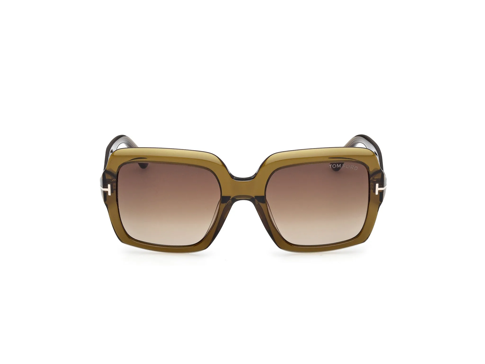 TOM FORD FT1082 KAYA 51F Occhiali da sole Acetato Grigio Marrone Squadrata Normale - immagine 2