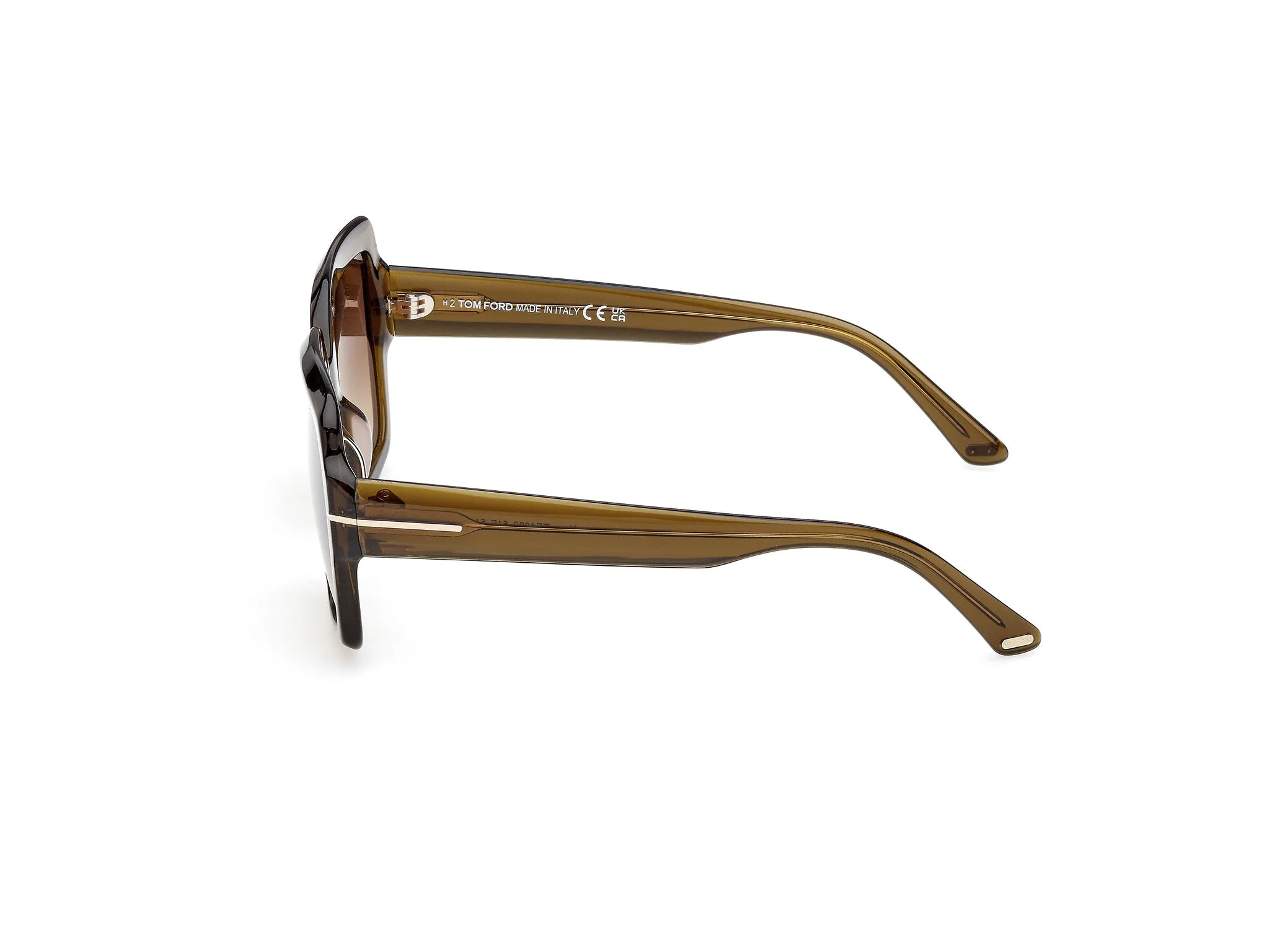 TOM FORD FT1082 KAYA 51F Occhiali da sole Acetato Grigio Marrone Squadrata Normale - immagine 3