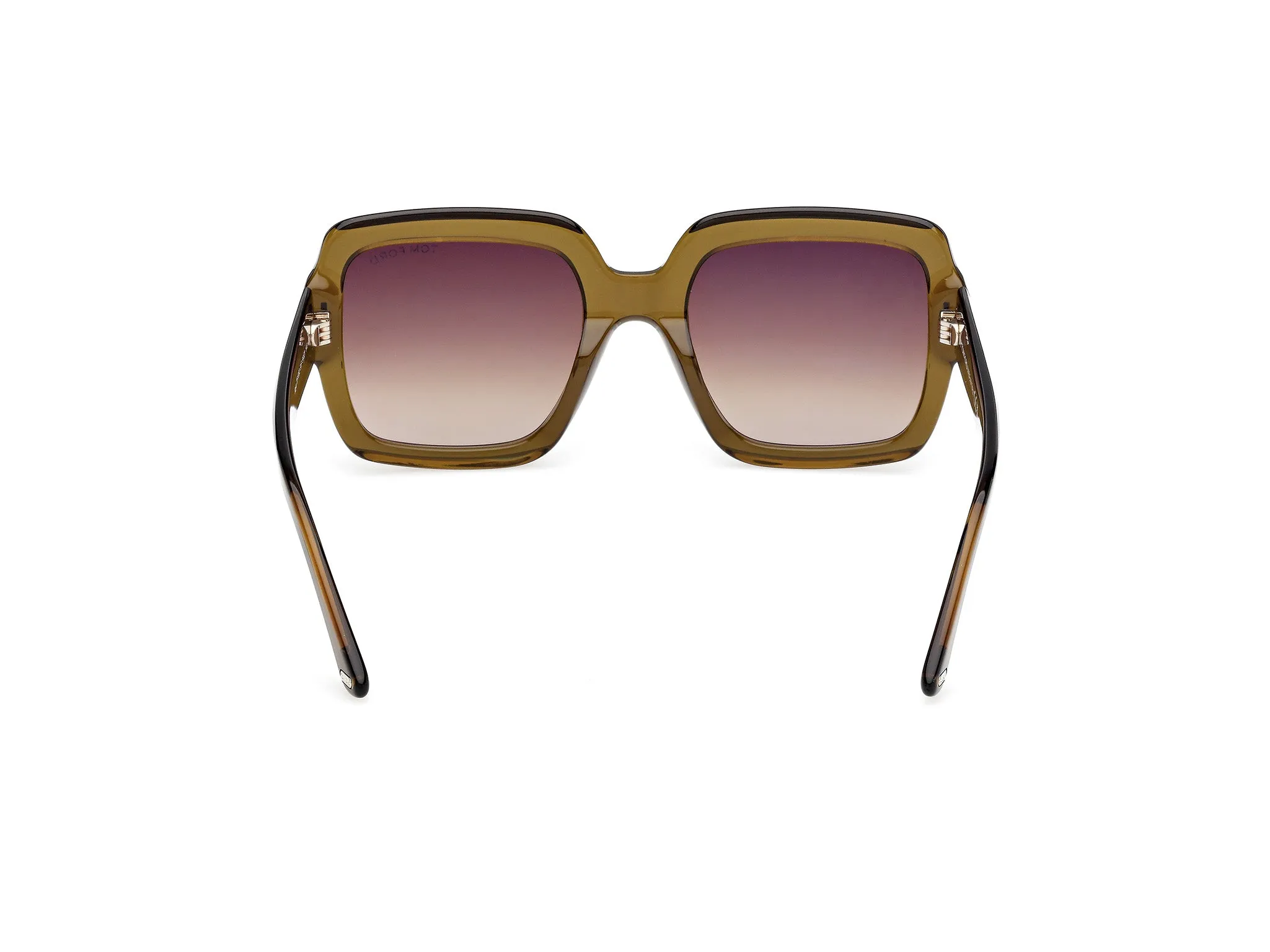 TOM FORD FT1082 KAYA 51F Occhiali da sole Acetato Grigio Marrone Squadrata Normale - immagine 4