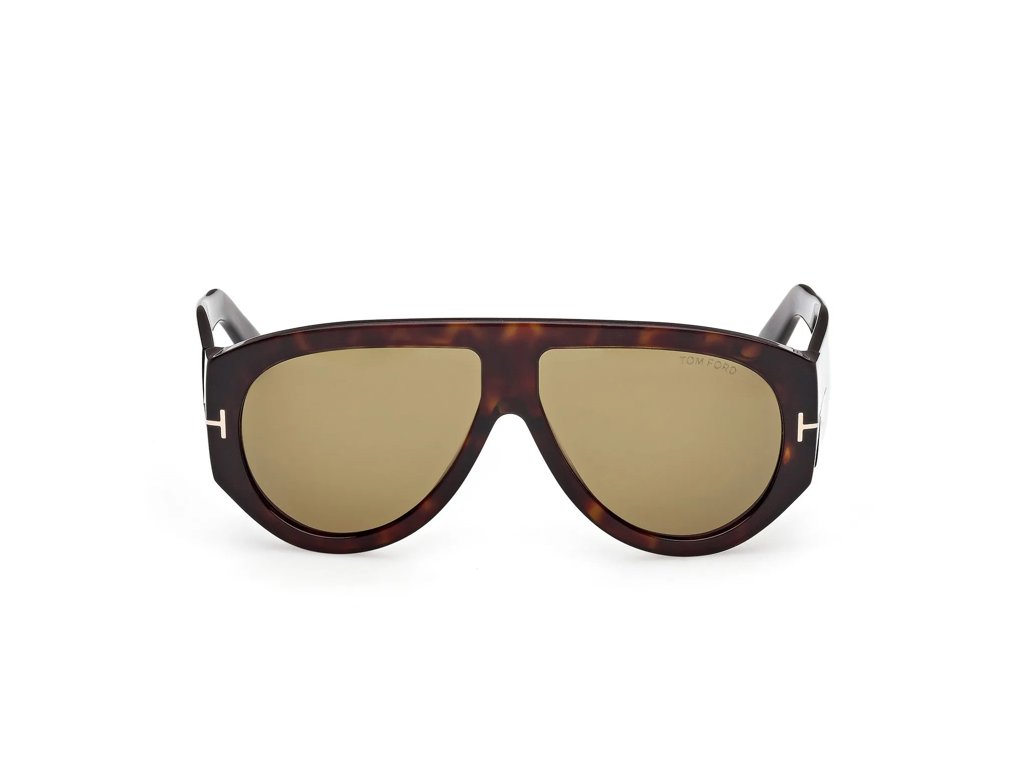 TOM FORD FT1044 BRONSON 52N Occhiali da sole Acetato Havana Verde Pilot Normale - immagine 2
