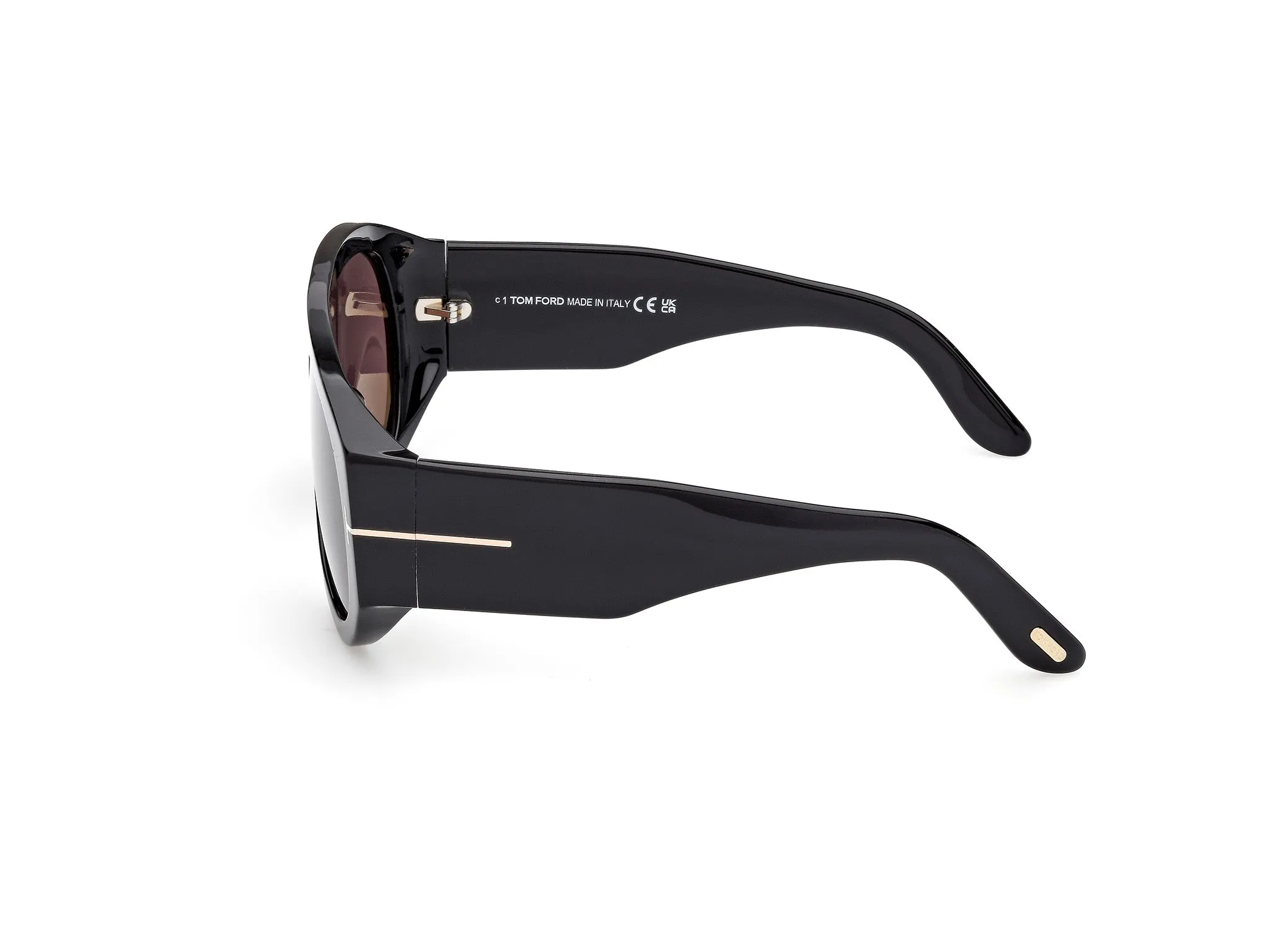 TOM FORD FT1044 BRONSON 01A Occhiali da sole Acetato Nero Fumo Pilot Normale - immagine 3