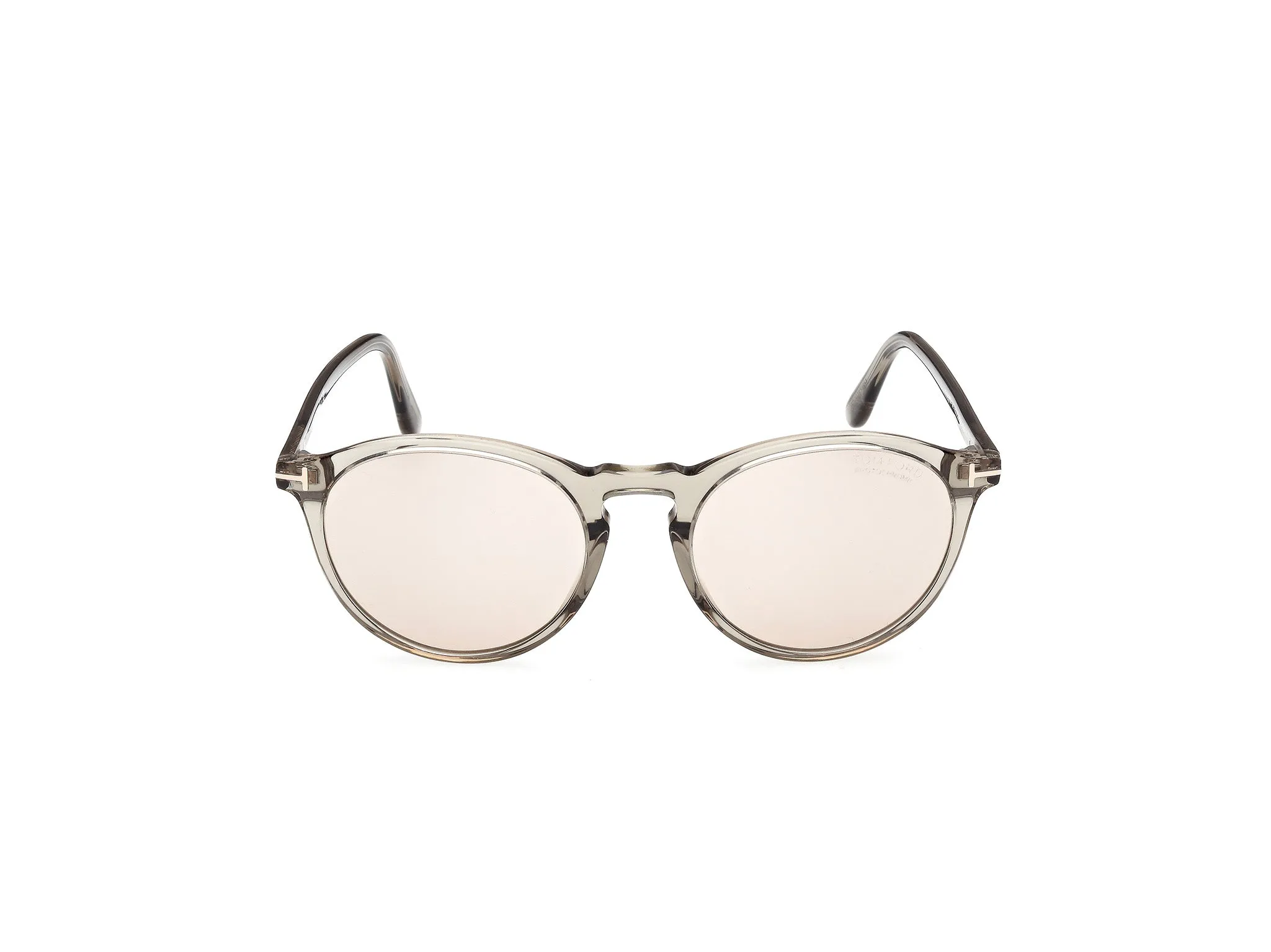TOM FORD FT0904 AURELE 96E Occhiali da sole Acetato Verde Marrone Rotonda Fotocromatiche - immagine 2