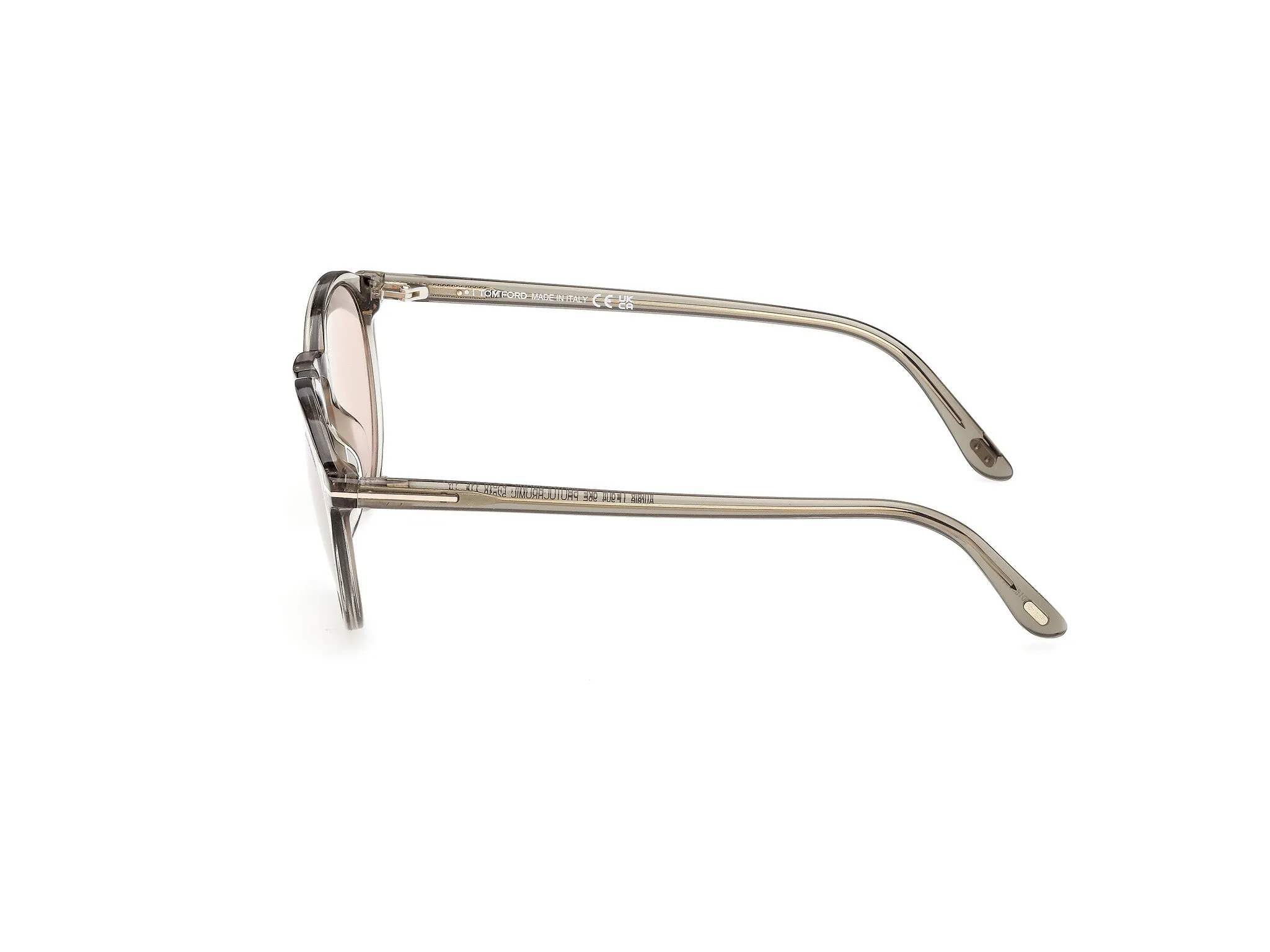TOM FORD FT0904 AURELE 96E Occhiali da sole Acetato Verde Marrone Rotonda Fotocromatiche - immagine 3