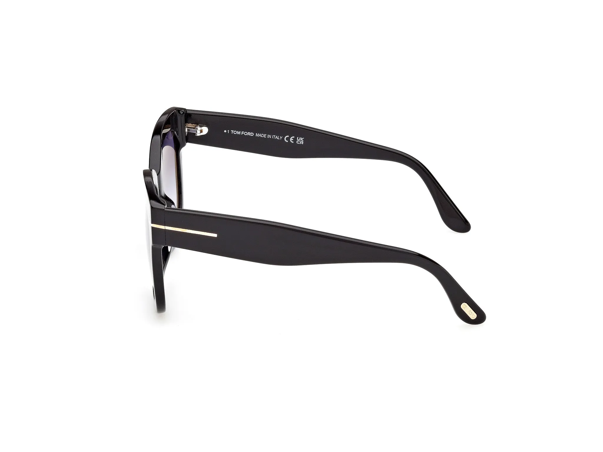 TOM FORD FT0613 BEATRIX-02 01W Occhiali da sole Acetato Nero Blu Geometrica Normale - immagine 3