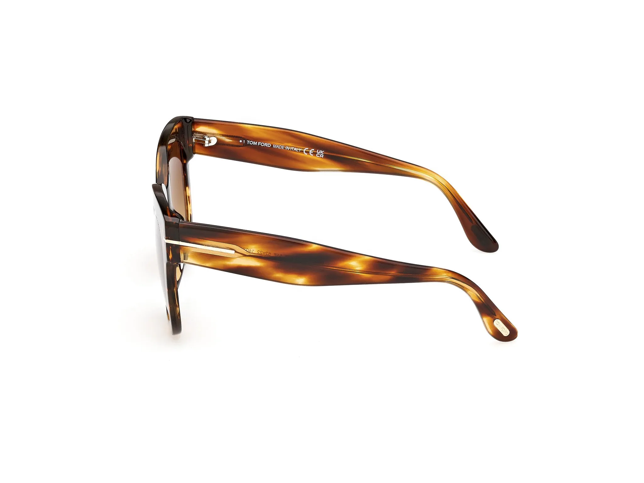TOM FORD FT0613 BEATRIX-02 55F Occhiali da sole Acetato Havana Marrone Geometrica Normale - immagine 3