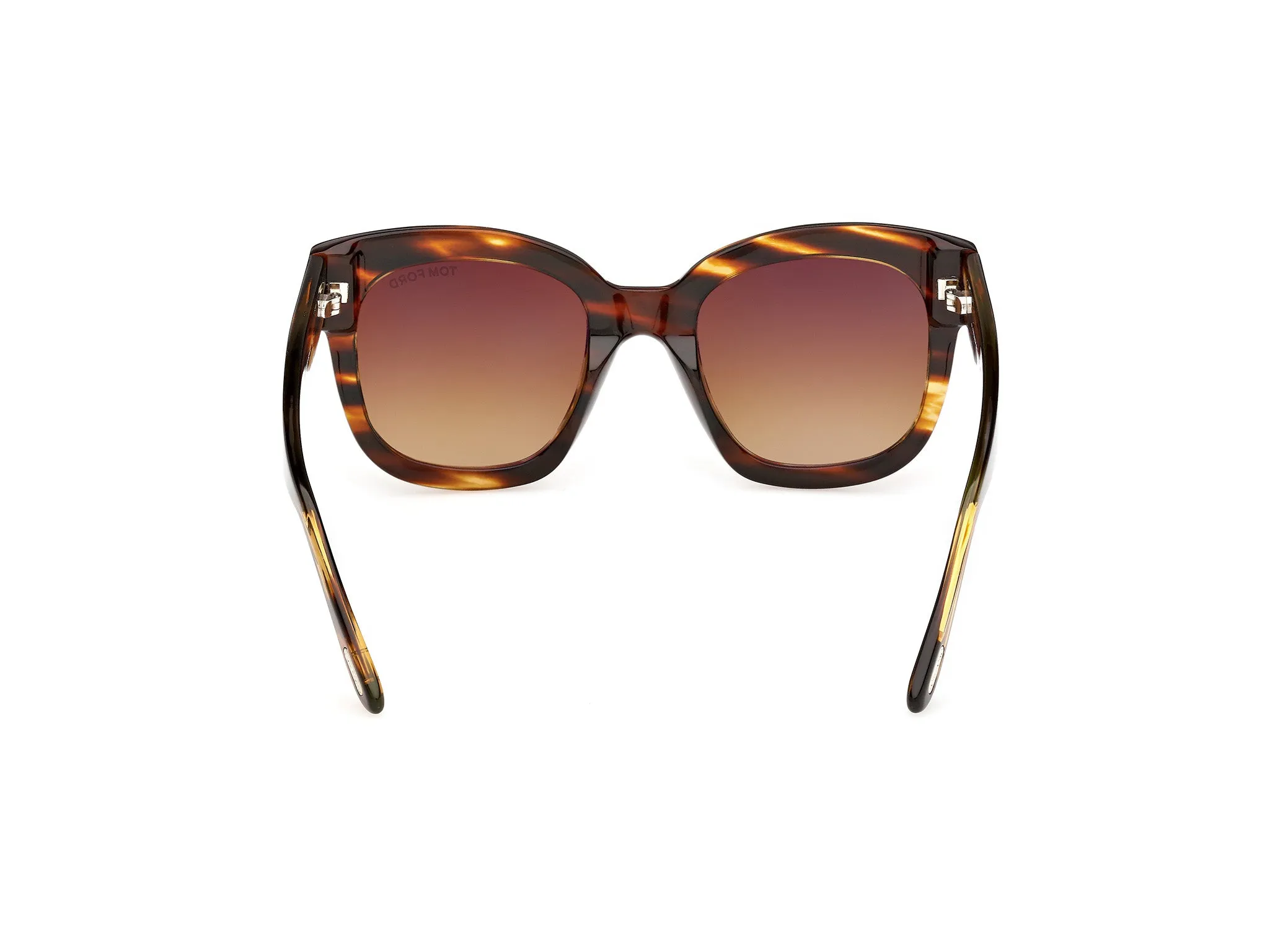TOM FORD FT0613 BEATRIX-02 55F Occhiali da sole Acetato Havana Marrone Geometrica Normale - immagine 4