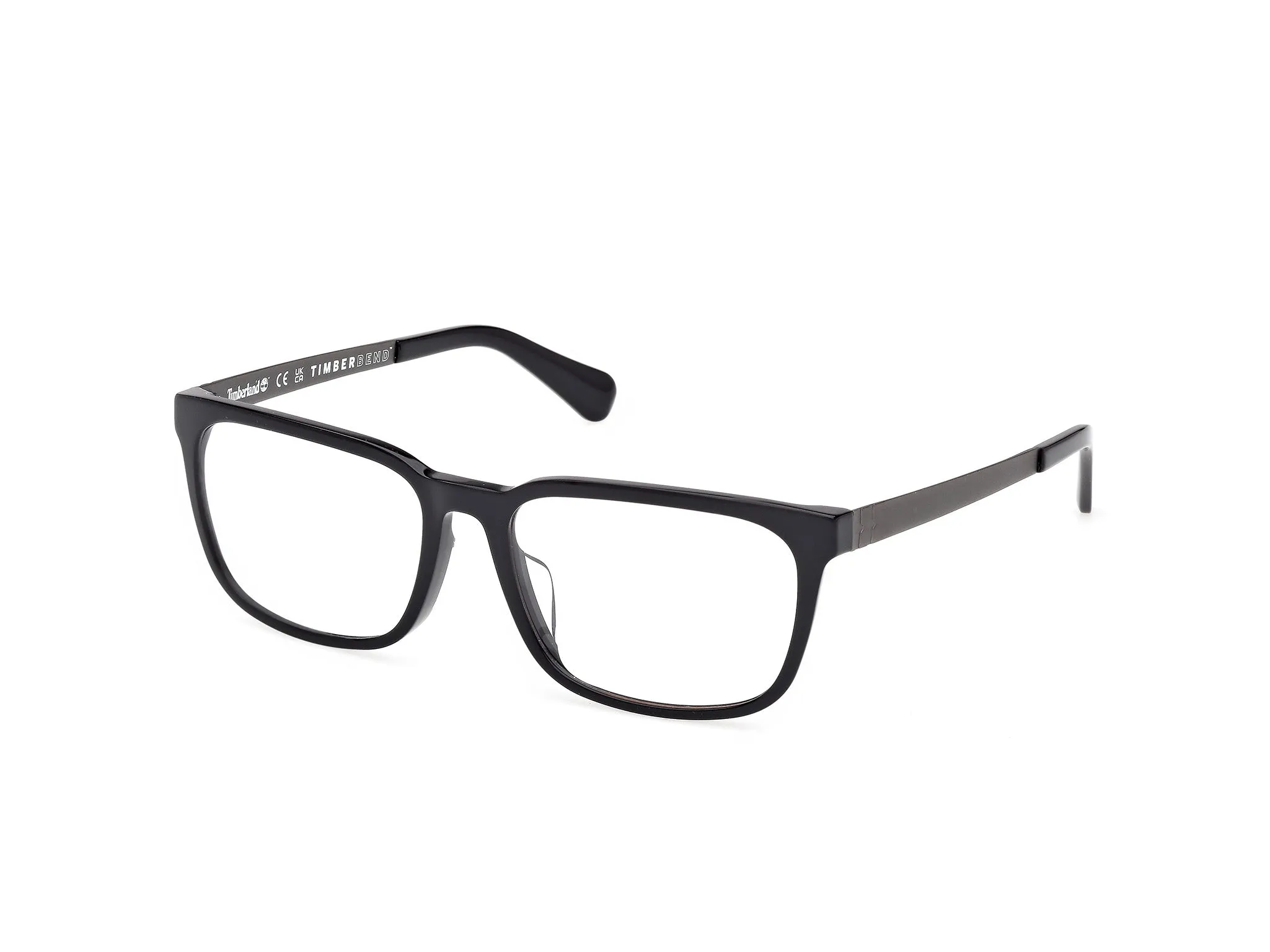 Timberland TB50086-H 001 Montature da vista Acetato Nero Squadrata Normale - immagine 1
