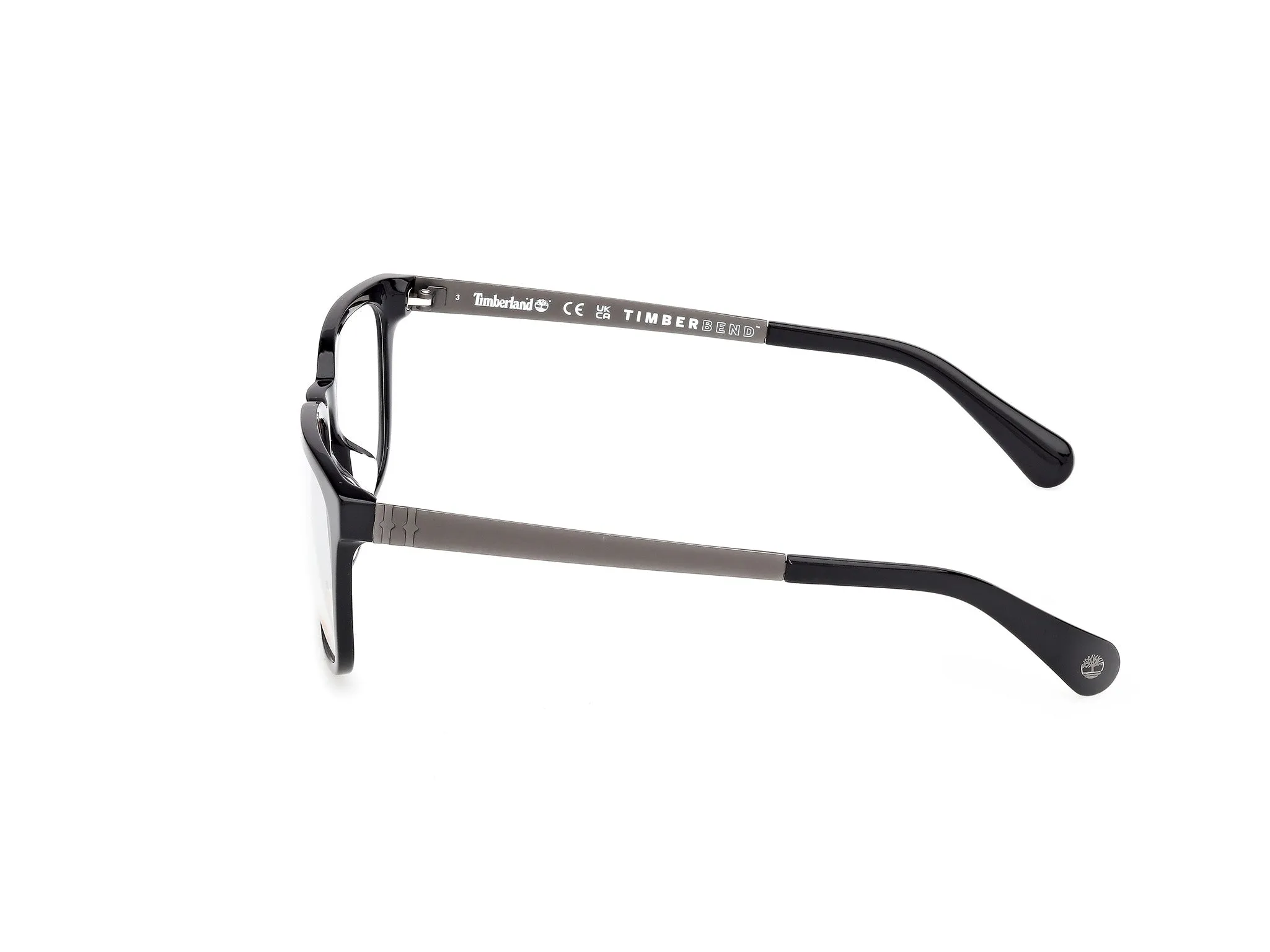 Timberland TB50086-H 001 Montature da vista Acetato Nero Squadrata Normale - immagine 3