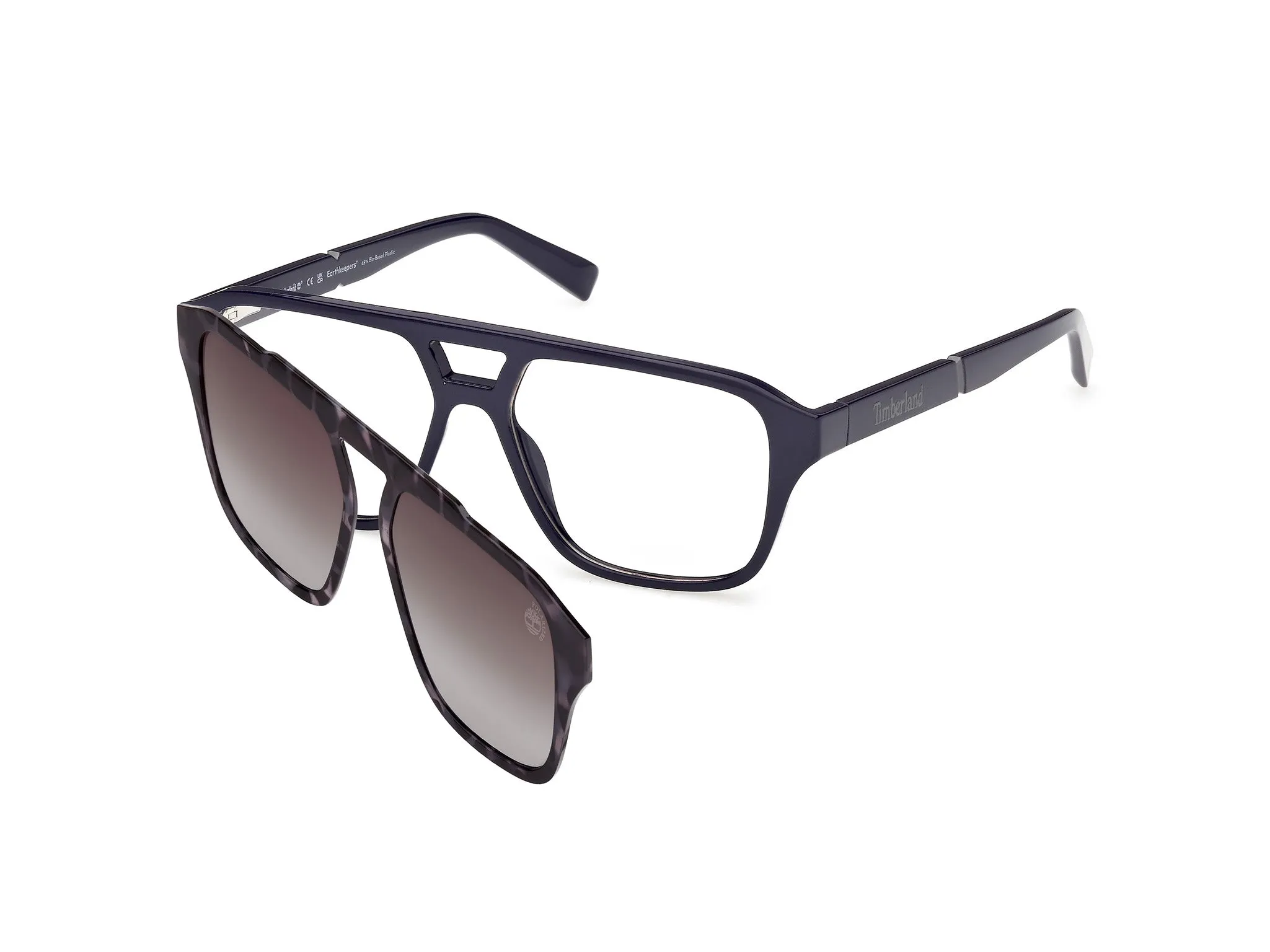 Timberland TB50085 090 Montature da vista Iniettato Blu Squadrata Normale - immagine 1