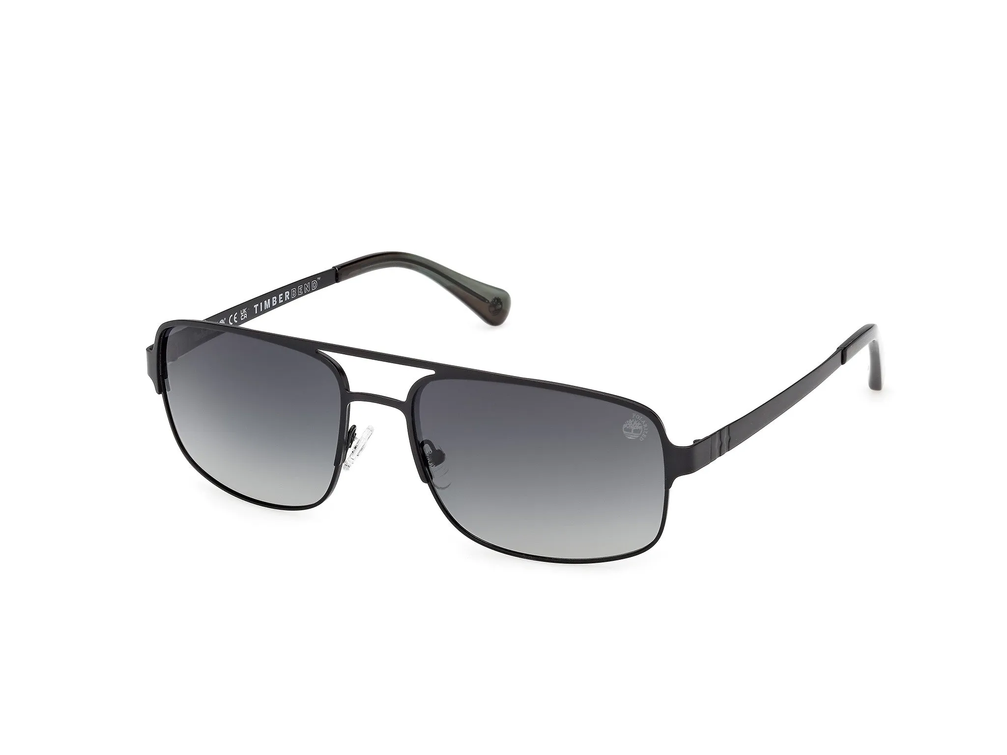 Timberland TB00065 02D Occhiali da sole Metallo Nero Fumo Squadrata Polarizzata - immagine 1