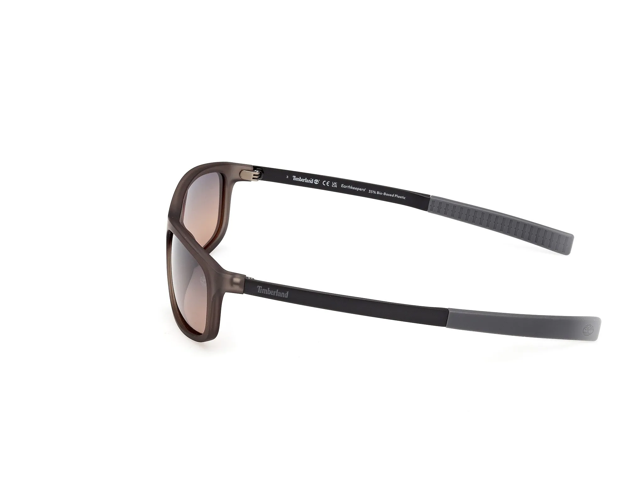Timberland TB00062-H 20D Occhiali da sole Iniettato Grigio Fumo Squadrata Polarizzata - immagine 3