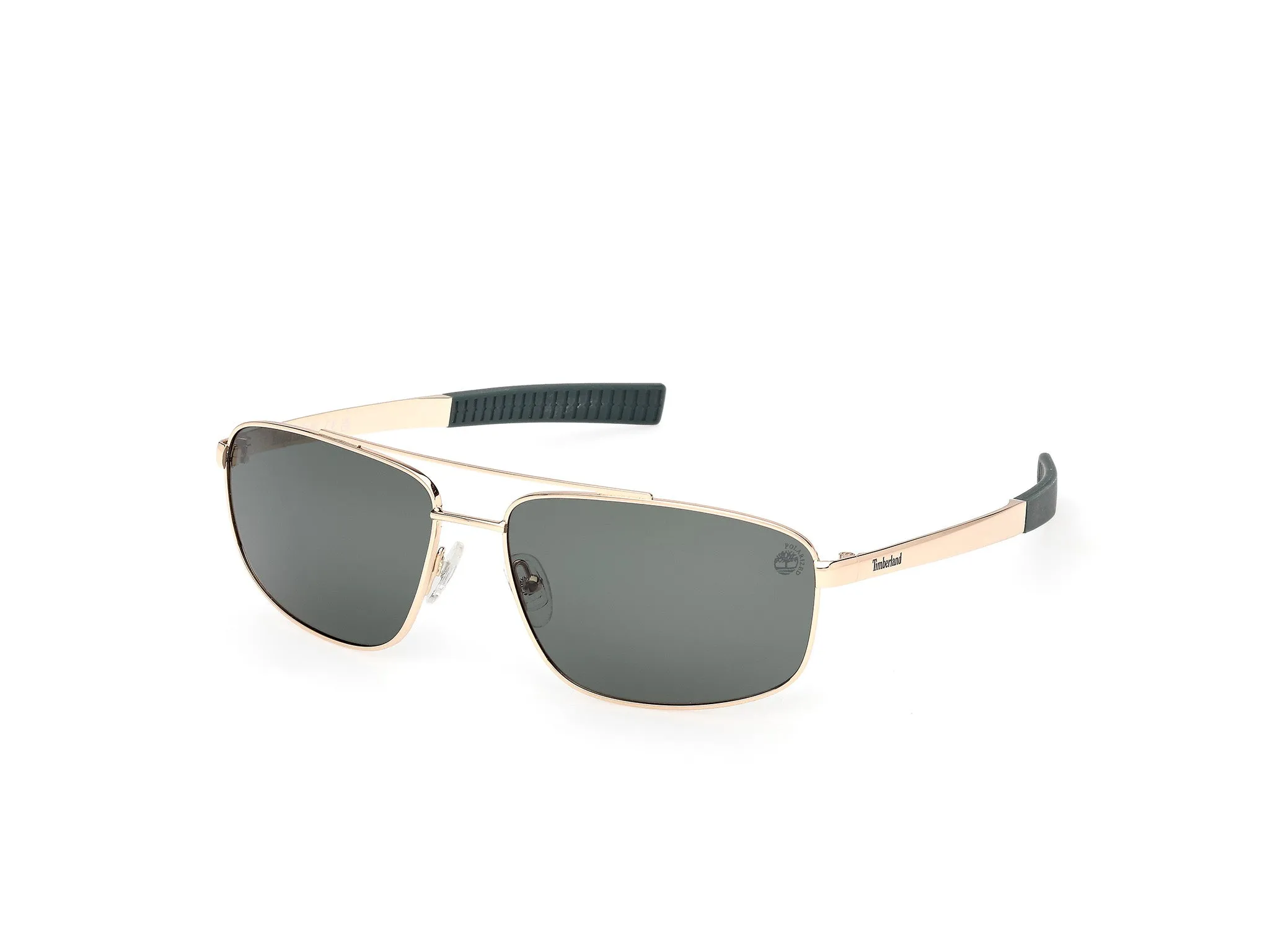 Timberland TB00061 32R Occhiali da sole Metallo Oro Verde Squadrata Polarizzata - immagine 1