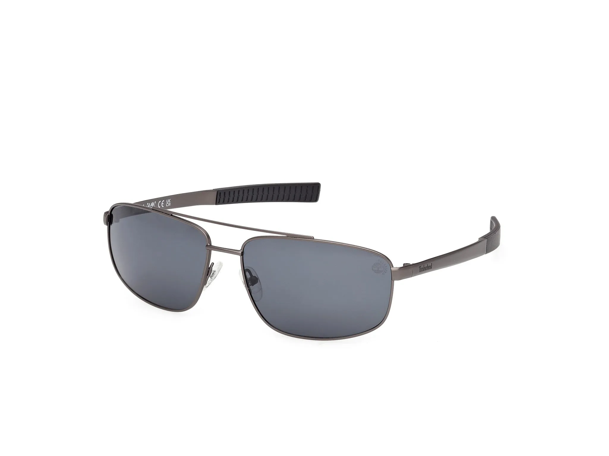 Timberland TB00061 09D Occhiali da sole Metallo Canna di fucile Fumo Squadrata Polarizzata - immagine 1