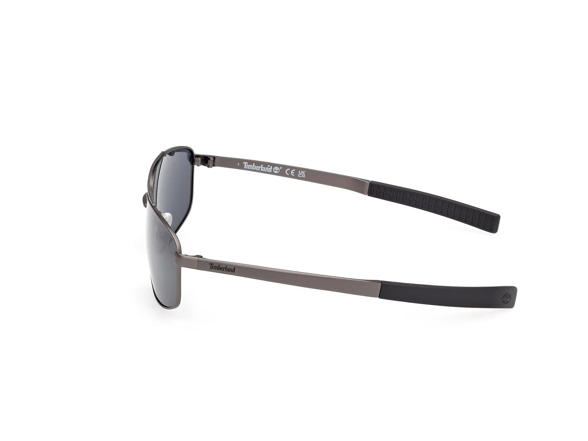 Timberland TB00061 09D Occhiali da sole Metallo Canna di fucile Fumo Squadrata Polarizzata - immagine 3