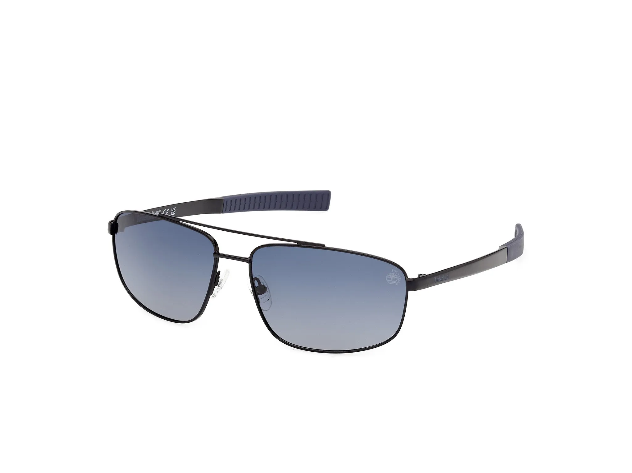 Timberland TB00061 02D Occhiali da sole Metallo Nero Fumo Squadrata Polarizzata - immagine 1
