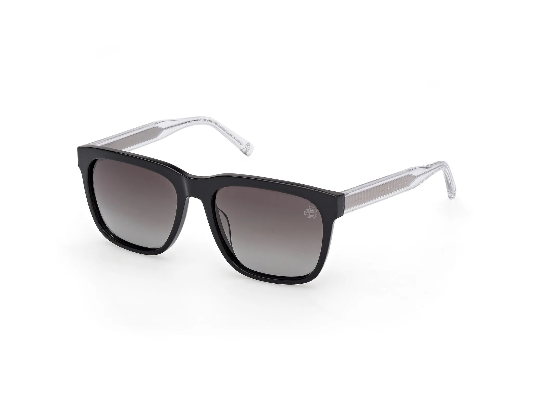Timberland TB00059 01D Occhiali da sole Acetato Nero Fumo Squadrata Polarizzata - immagine 1