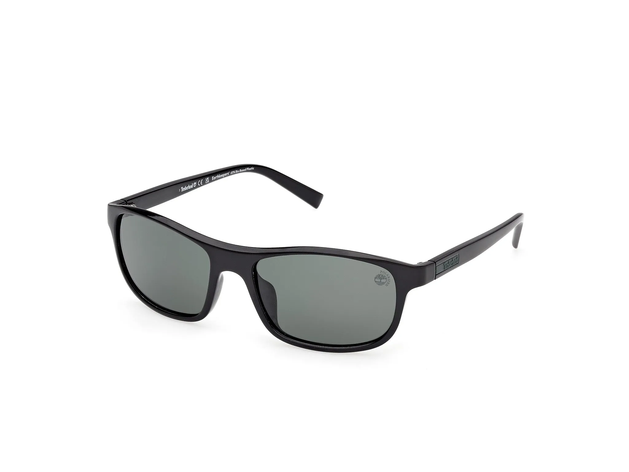 Timberland TB00057-H 01R Occhiali da sole Iniettato Nero Verde Squadrata Polarizzata - immagine 1