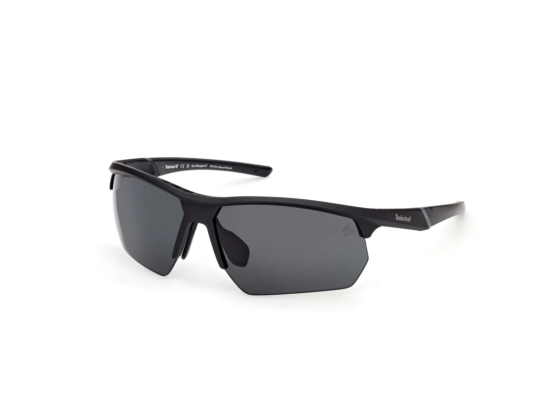 Timberland TB00056 02D Occhiali da sole Iniettato Nero Fumo Squadrata Polarizzata - immagine 1