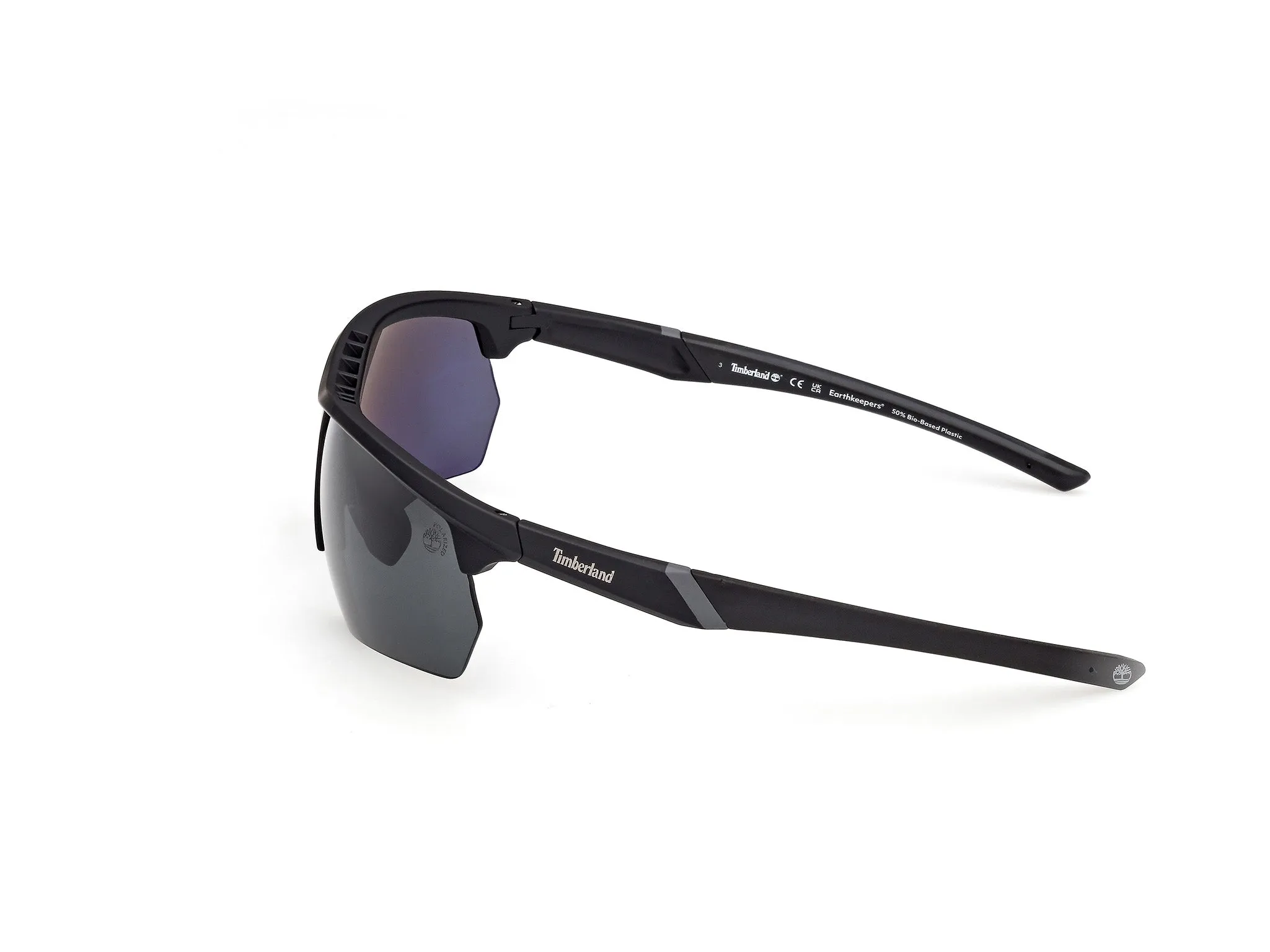 Timberland TB00056 02D Occhiali da sole Iniettato Nero Fumo Squadrata Polarizzata - immagine 3