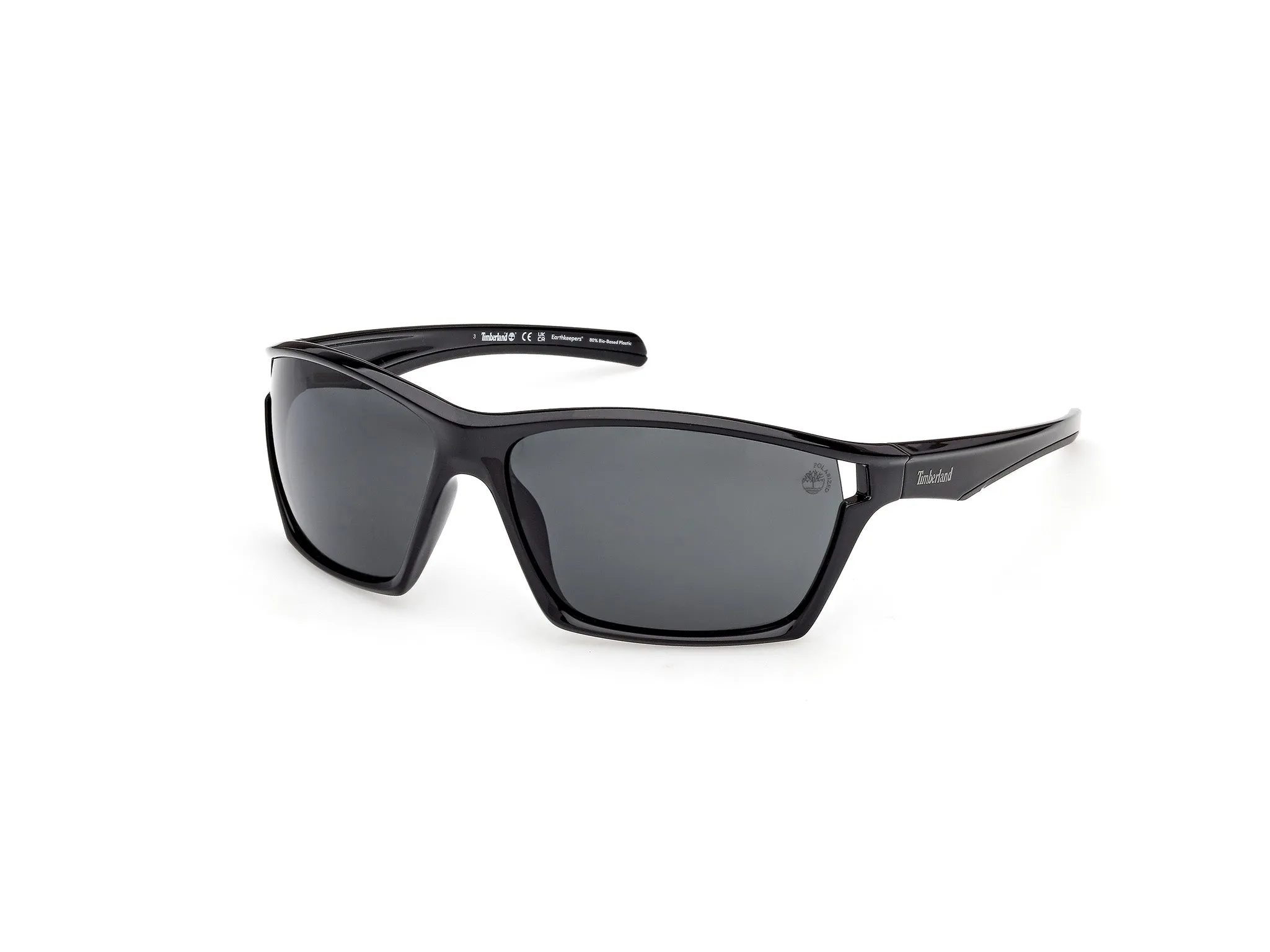 Timberland TB00055 01D Occhiali da sole Iniettato Nero Fumo Squadrata Polarizzata - immagine 1