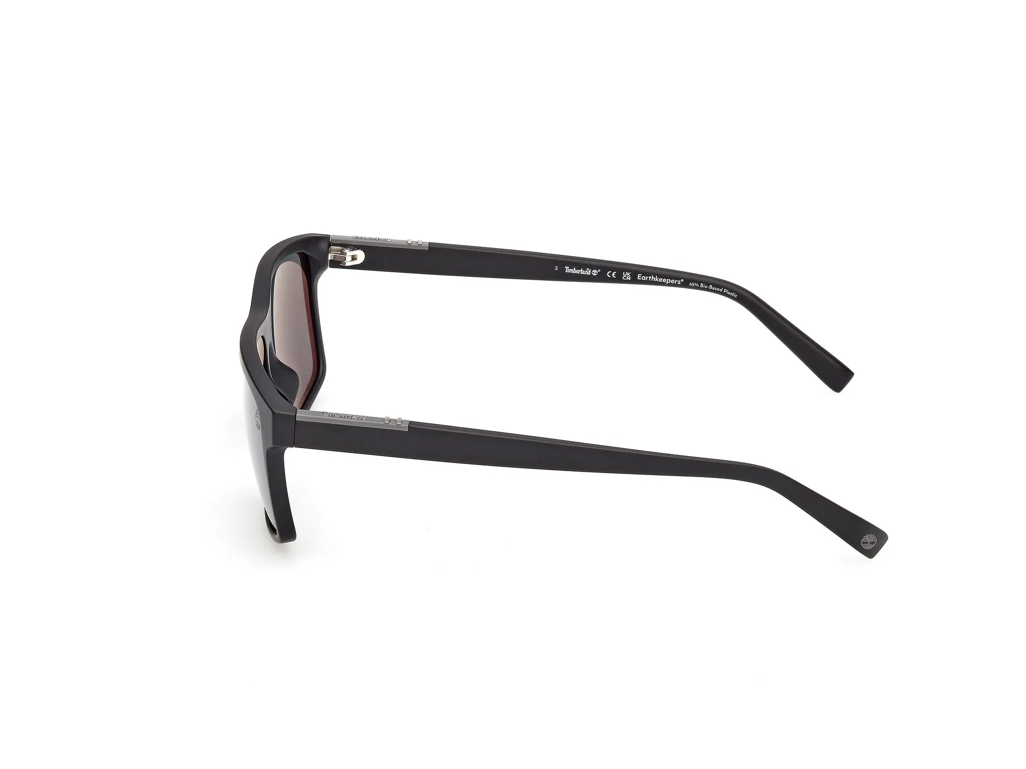 Timberland TB00006 05D Occhiali da sole Iniettato Nero Fumo Squadrata Polarizzata - immagine 3