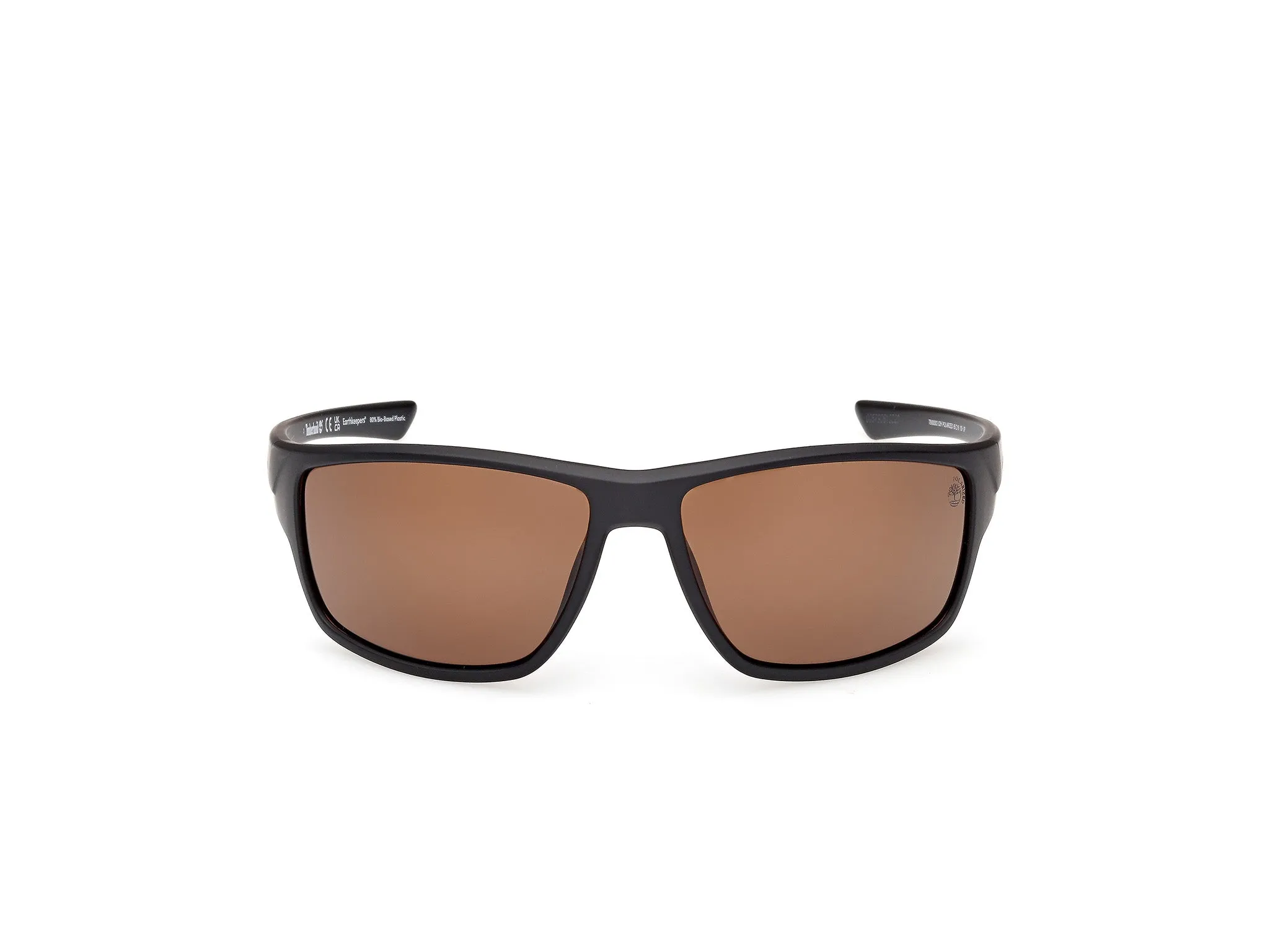 Timberland TB00003 02H Occhiali da sole Iniettato Nero Marrone Squadrata Polarizzata - immagine 2