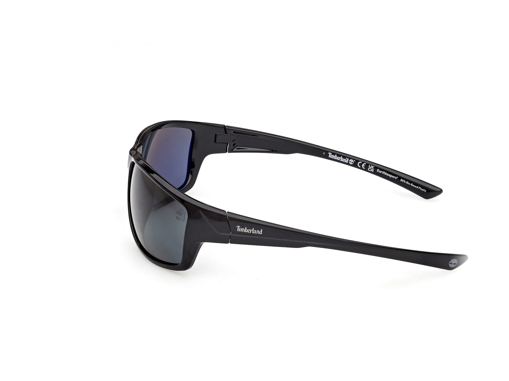 Timberland TB00003 01D Occhiali da sole Iniettato Nero Fumo Squadrata Polarizzata - immagine 3