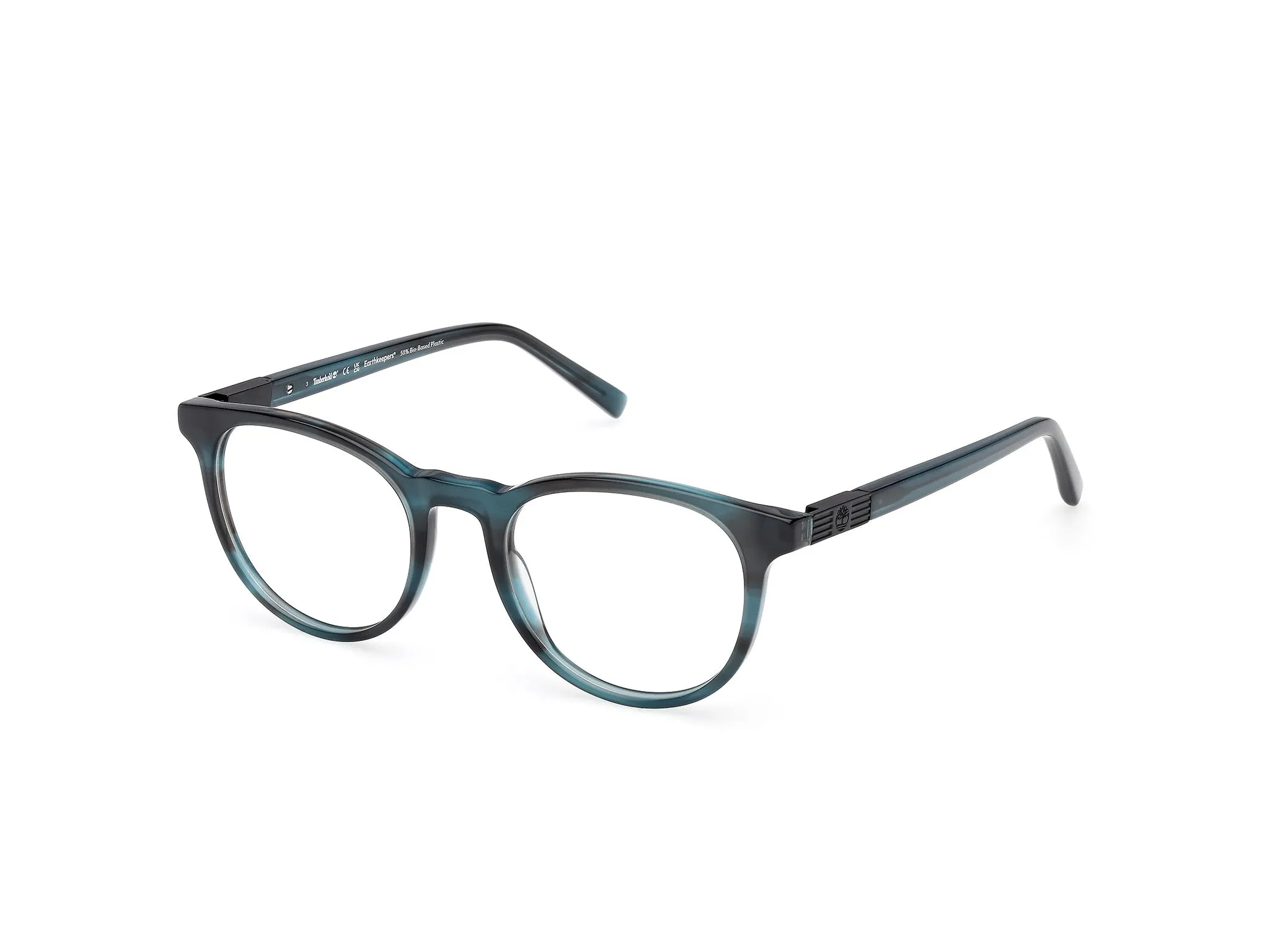 Timberland TB50071 092 Montature da vista Acetato Azzurro Rotonda Normale - immagine 1