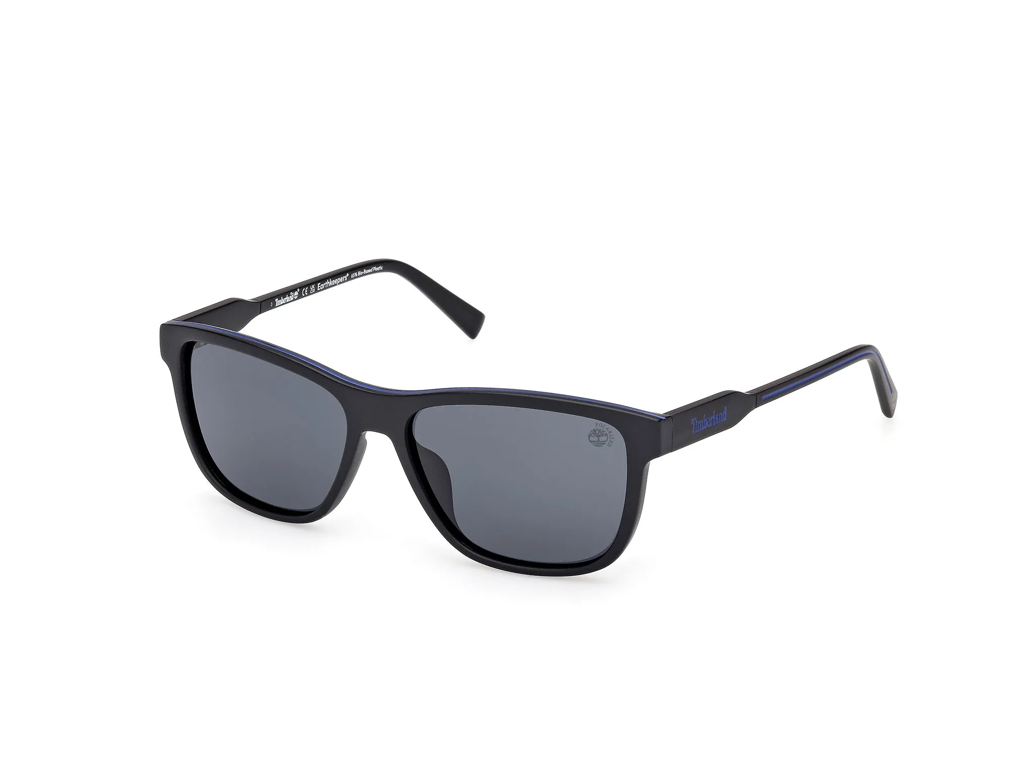 Timberland TB00052-H 02D Occhiali da sole Iniettato Nero Fumo Squadrata Polarizzata - immagine 1