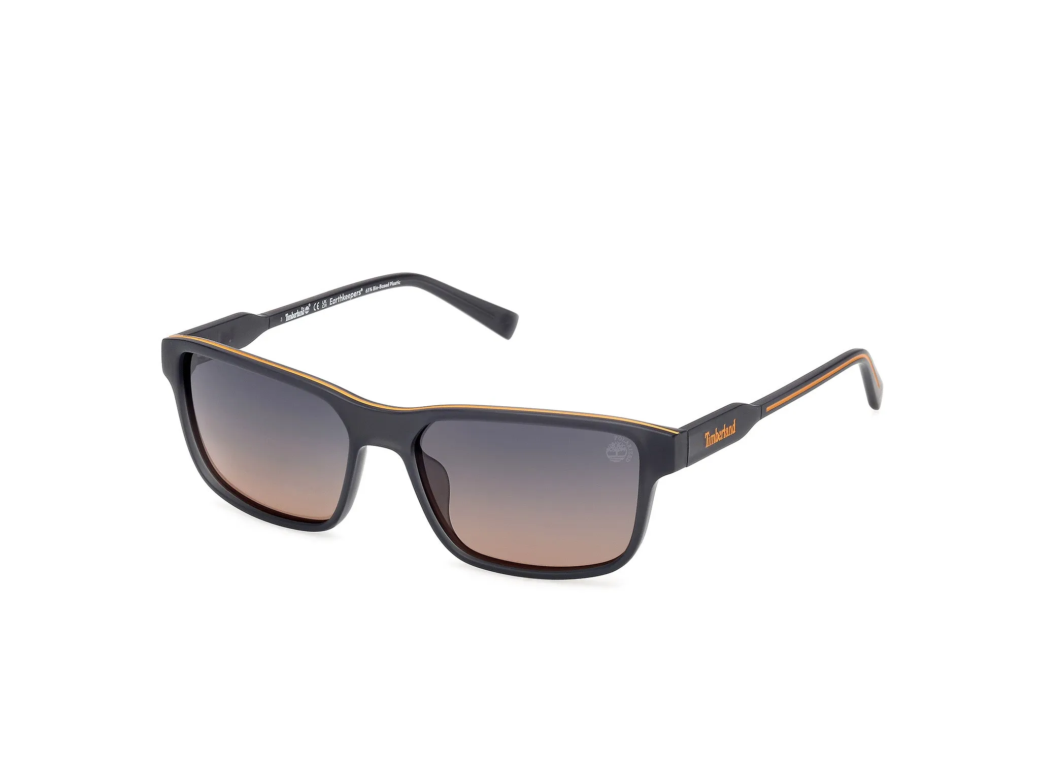 Timberland TB00051 20H Occhiali da sole Iniettato Grigio Marrone Squadrata Polarizzata - immagine 1