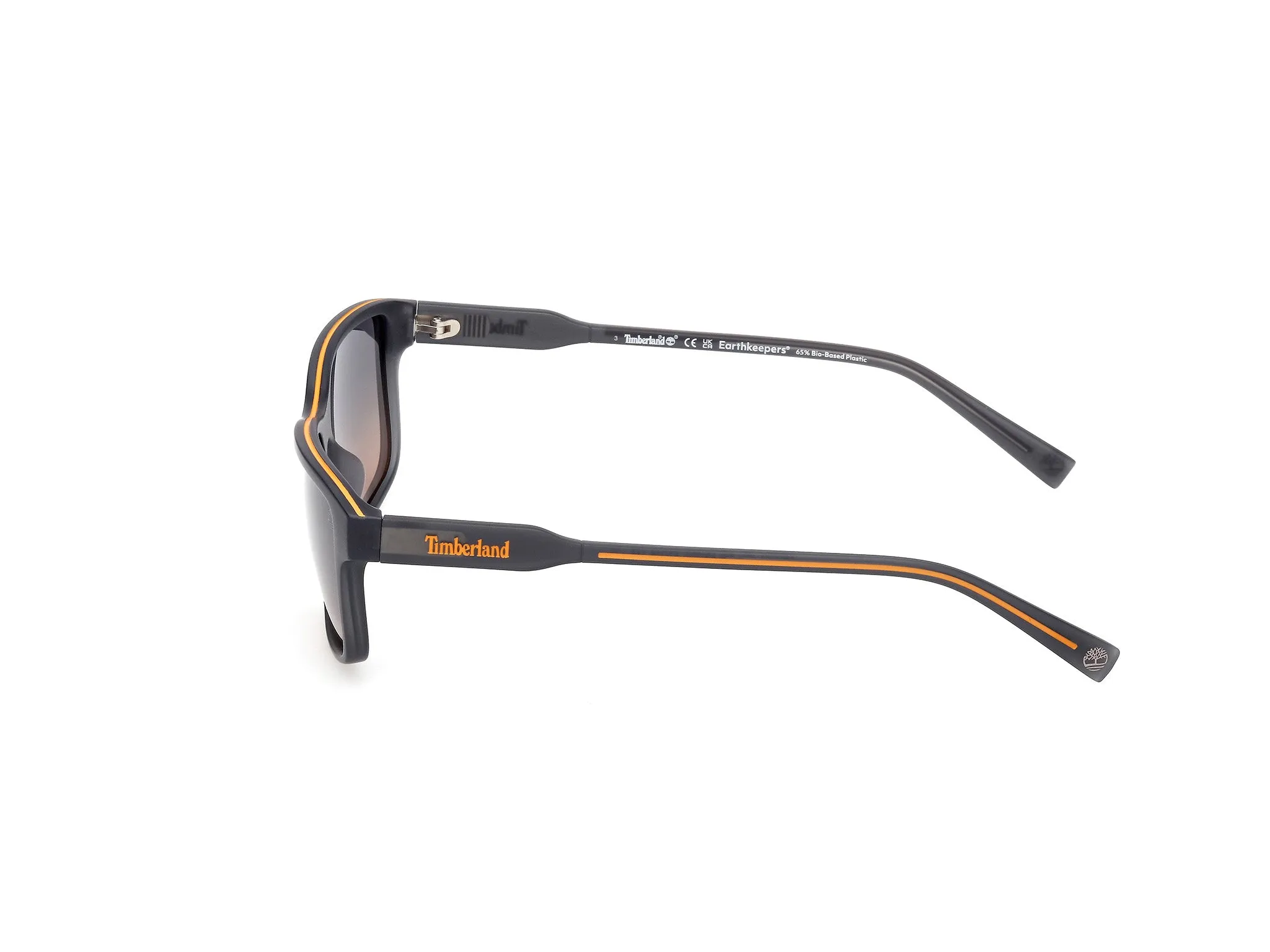 Timberland TB00051 20H Occhiali da sole Iniettato Grigio Marrone Squadrata Polarizzata - immagine 3