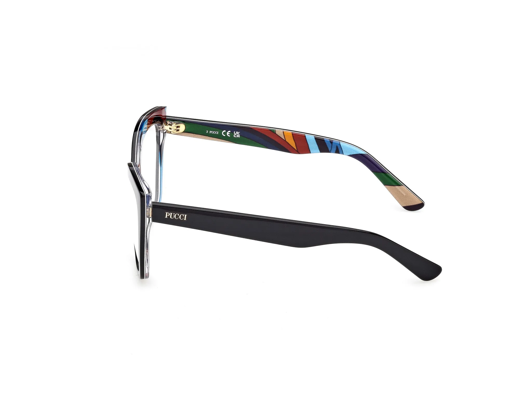 Emilio Pucci EP5275 055 Montature da vista Acetato Havana Cat Eye Normale - immagine 3