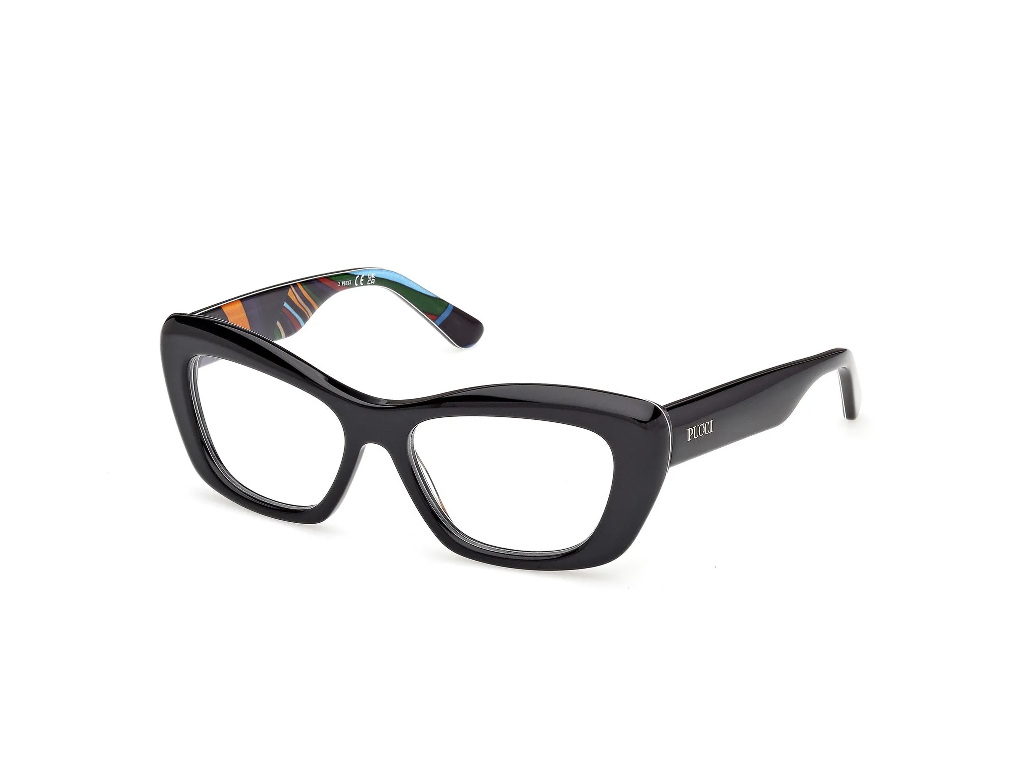 Emilio Pucci EP5273 005 Montature da vista Acetato Nero Rotonda Normale - immagine 1