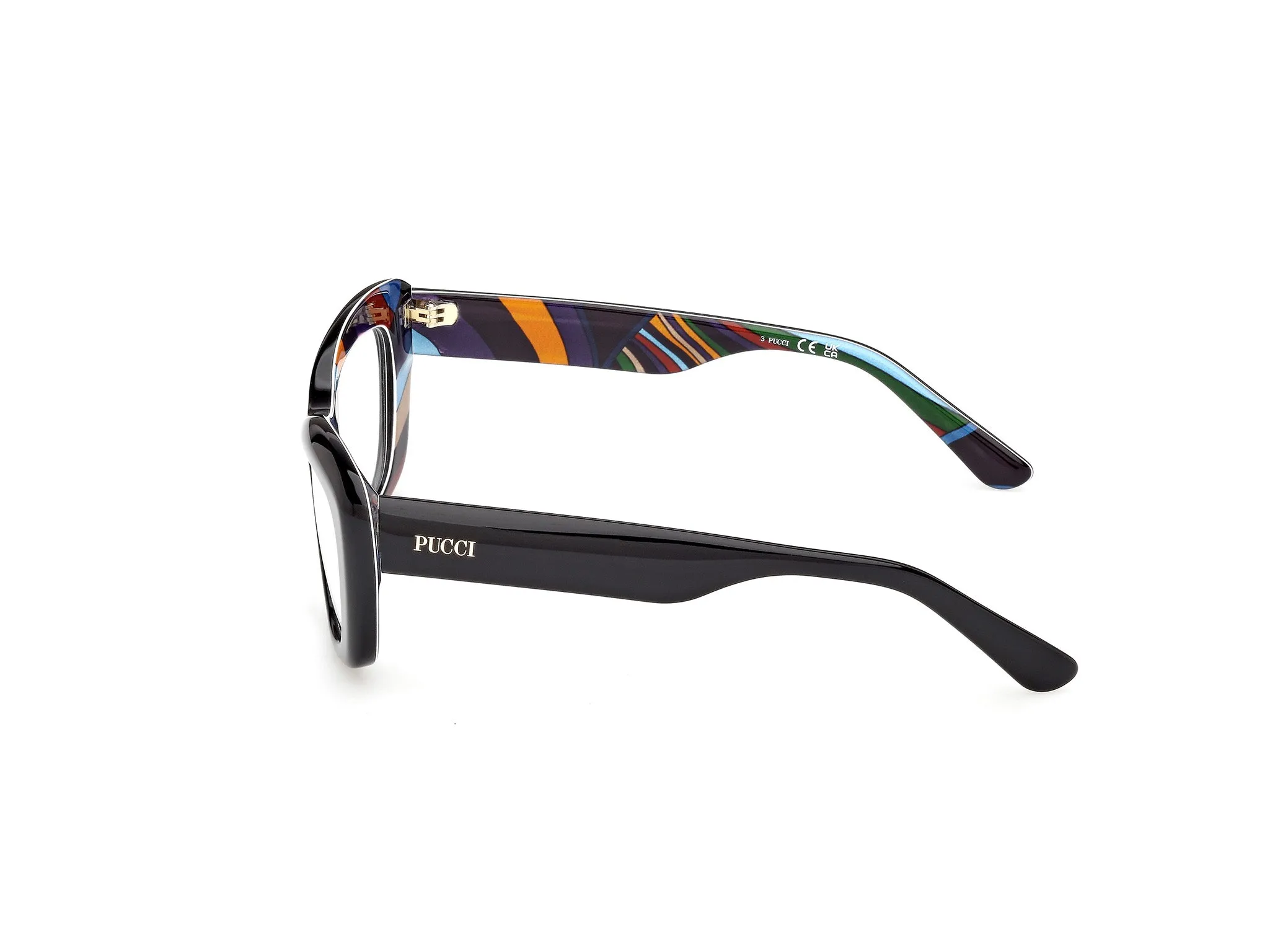 Emilio Pucci EP5273 005 Montature da vista Acetato Nero Rotonda Normale - immagine 3