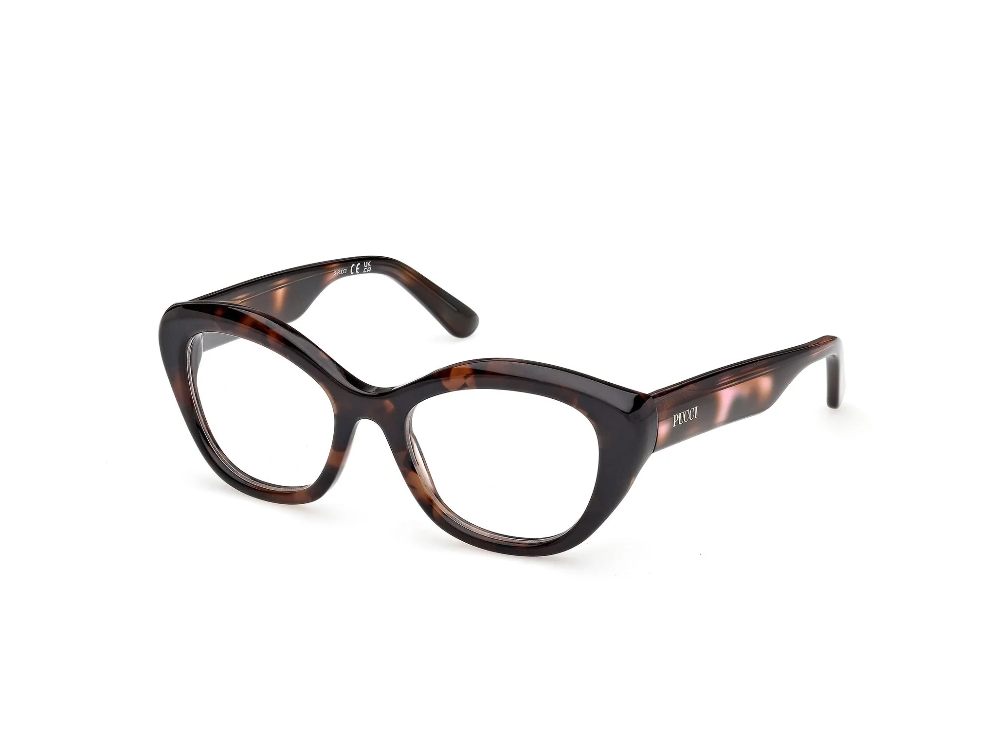 Emilio Pucci EP5272 055 Montature da vista Acetato Havana Cat Eye Normale - immagine 1