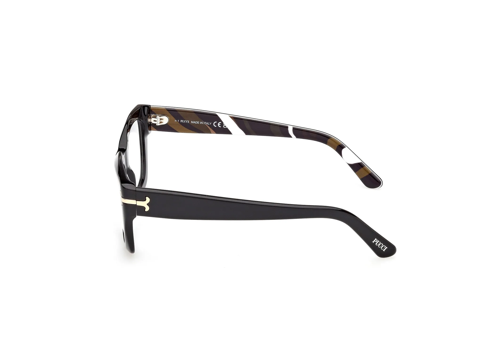 Emilio Pucci EP5270 005 Montature da vista Acetato Nero Squadrata Normale - immagine 3