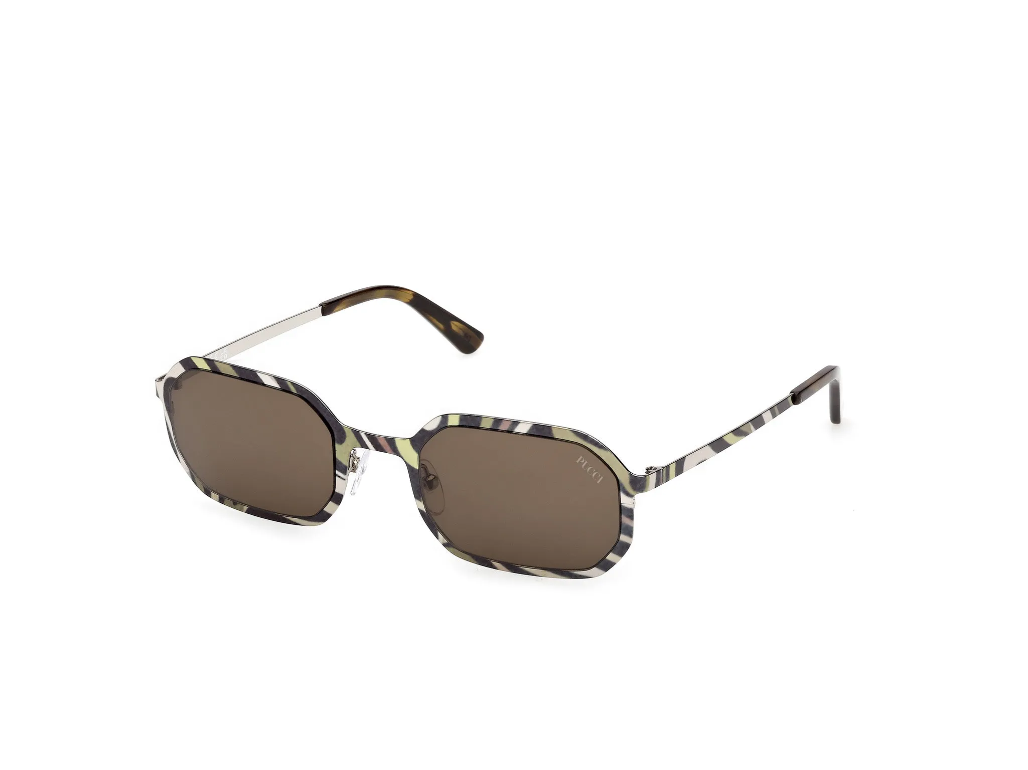 Emilio Pucci EP0248 99E Occhiali da sole Metallo Multi-colore Marrone Geometrica Normale - immagine 1