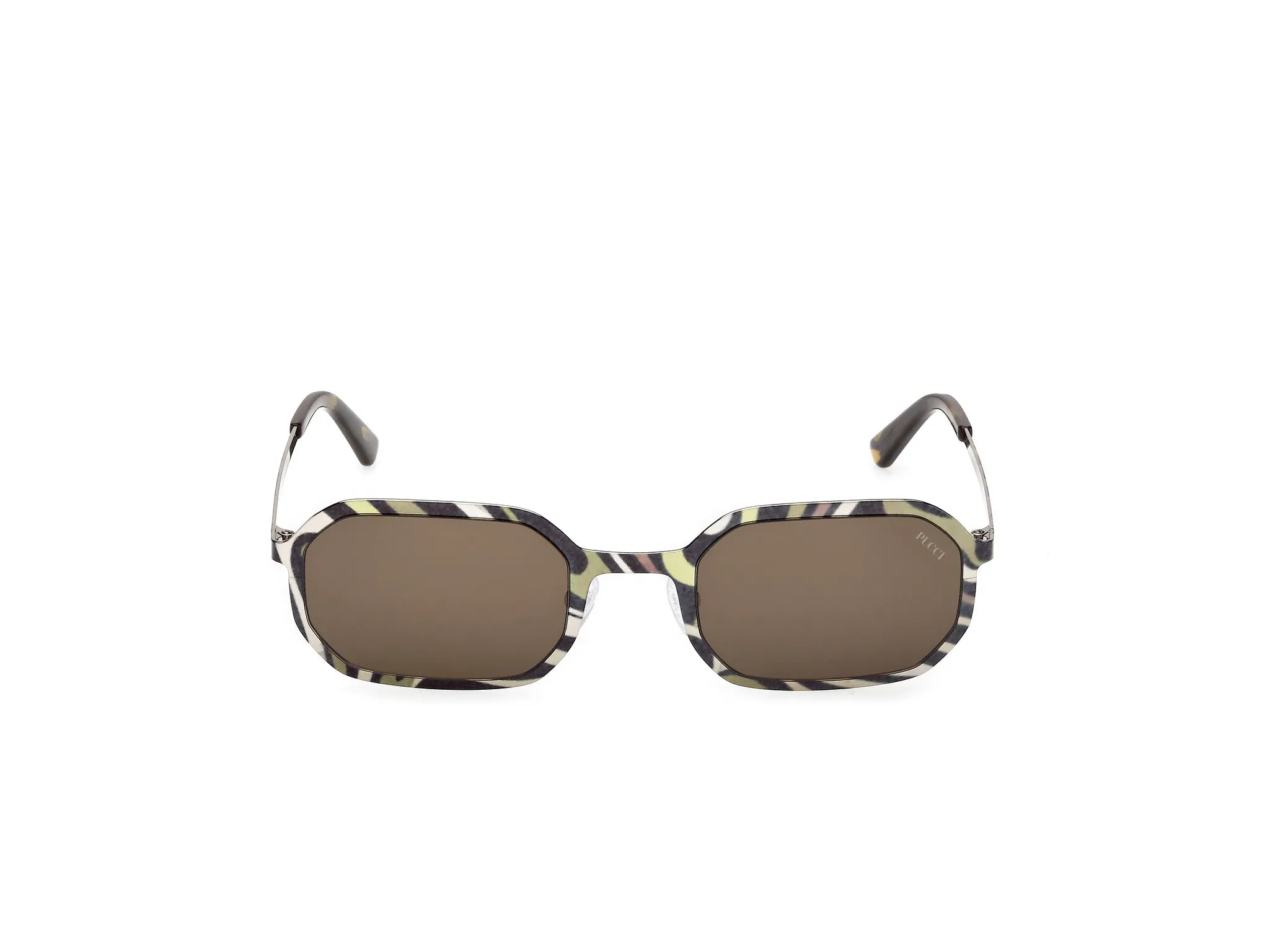 Emilio Pucci EP0248 99E Occhiali da sole Metallo Multi-colore Marrone Geometrica Normale - immagine 2